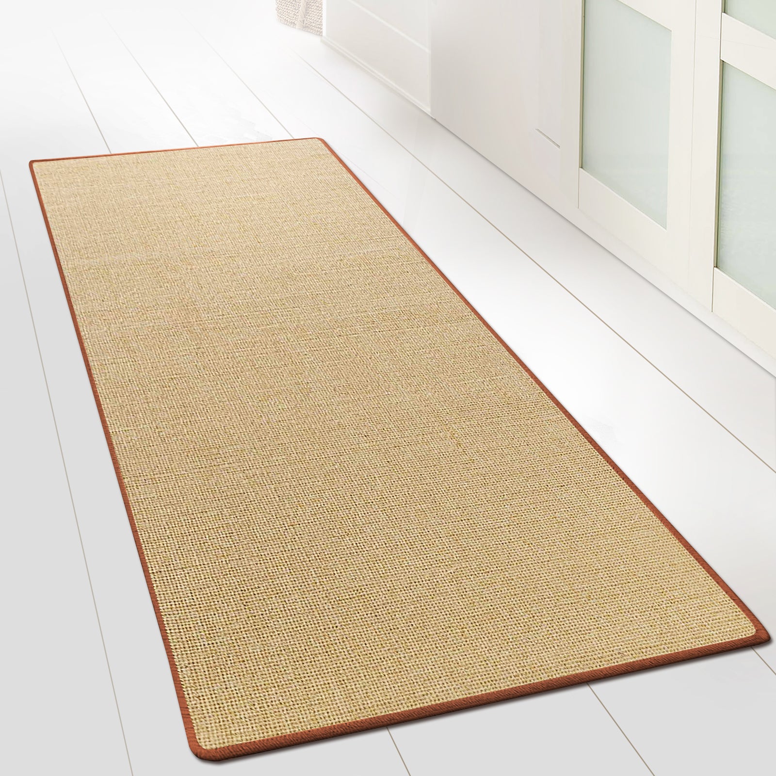 Tapis Antidérapant Sous-tapis 100x160cm, Beige, Coupe Libre, Pour Tapis, Sols Durs, Cuisine, Couloir - Facile à Laver - 12