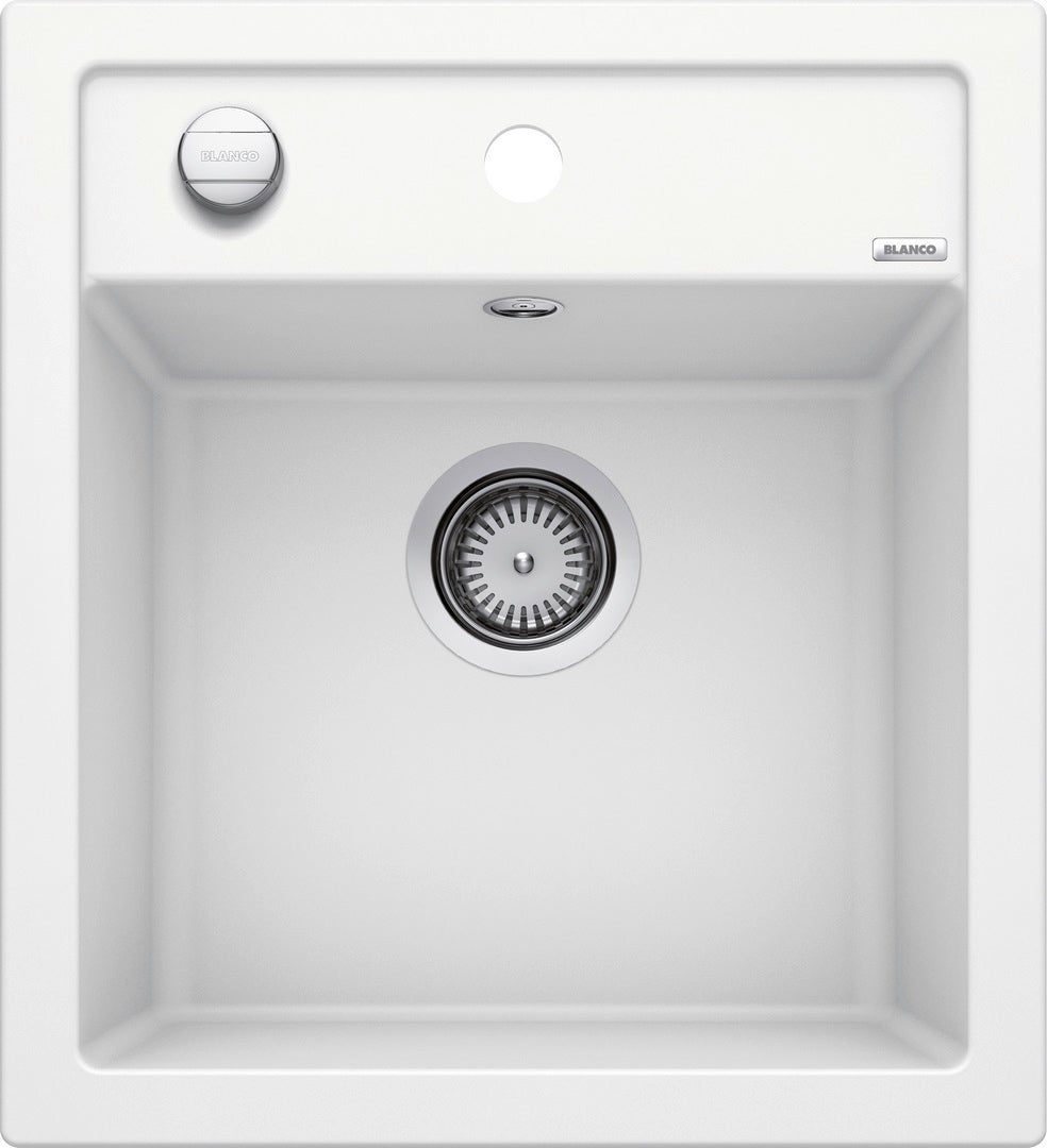 Fregadero dalago 45 puradur en silgranit con desagüe automático 46,5x51cm, blanco (517160)