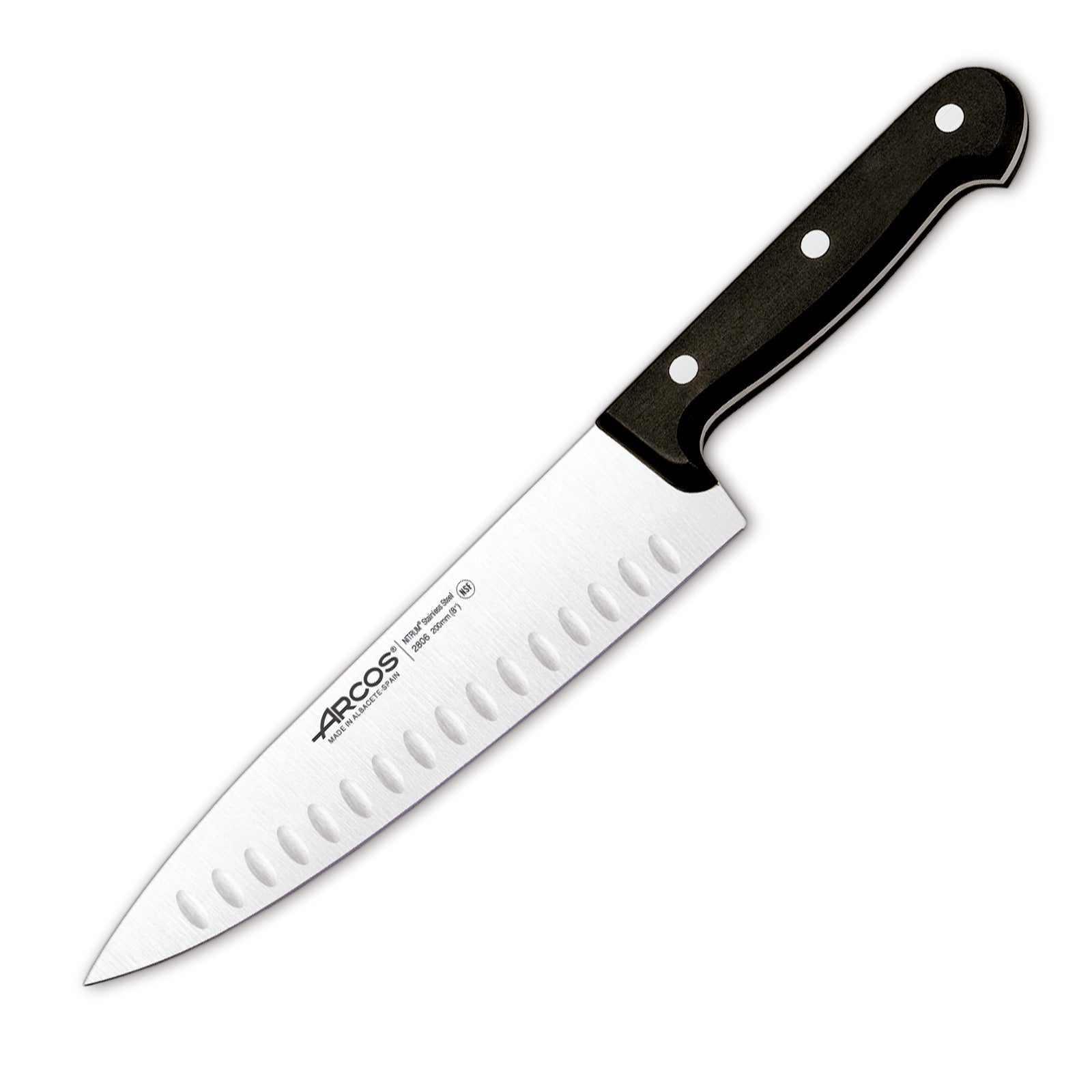 Nóż szefa kuchni Arcos Hermanos elegancki stal nierdzewna POM 20 cm