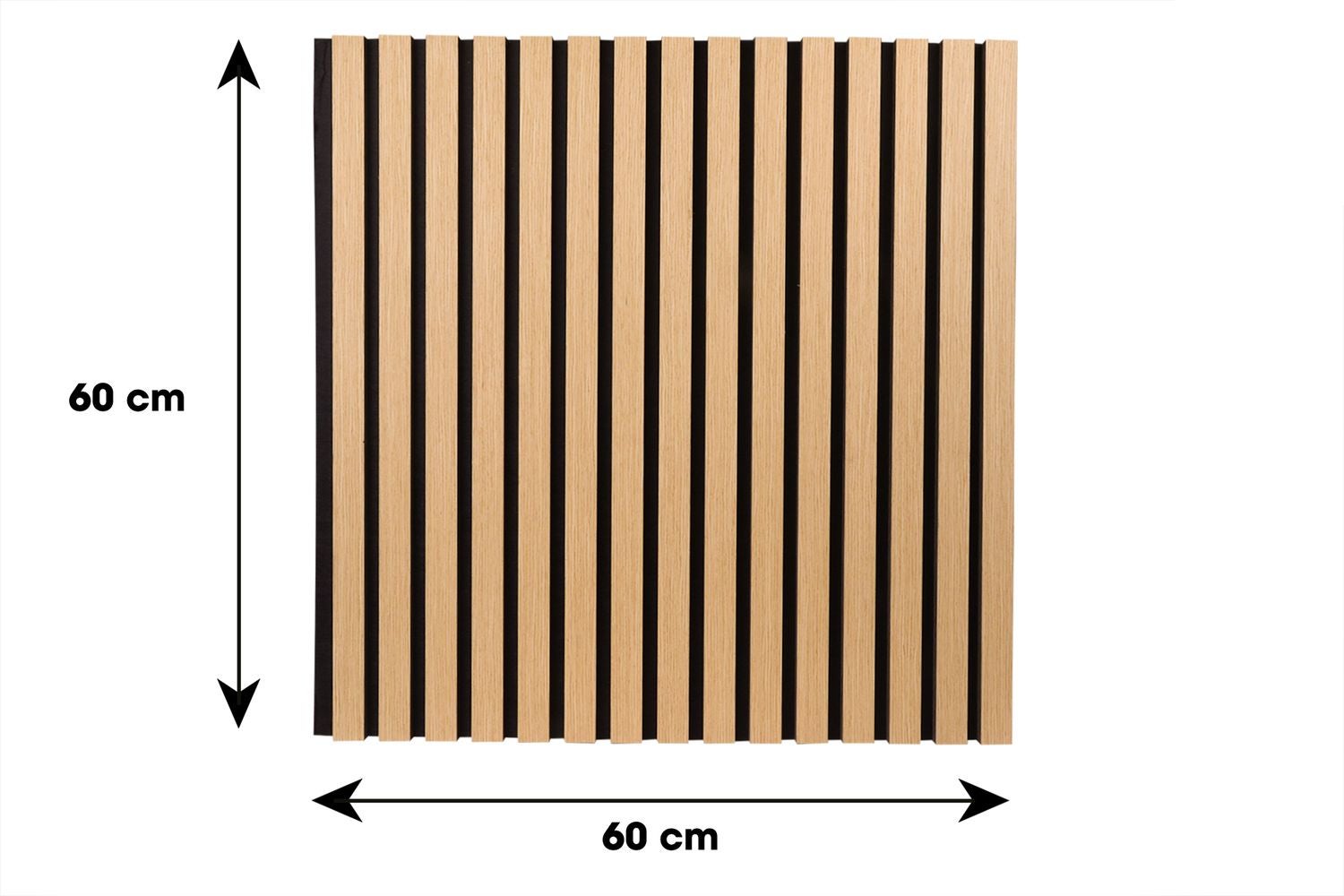 Panel acústico Roble claro 60 x 60 x 2,1 cm - Por unidad - 6
