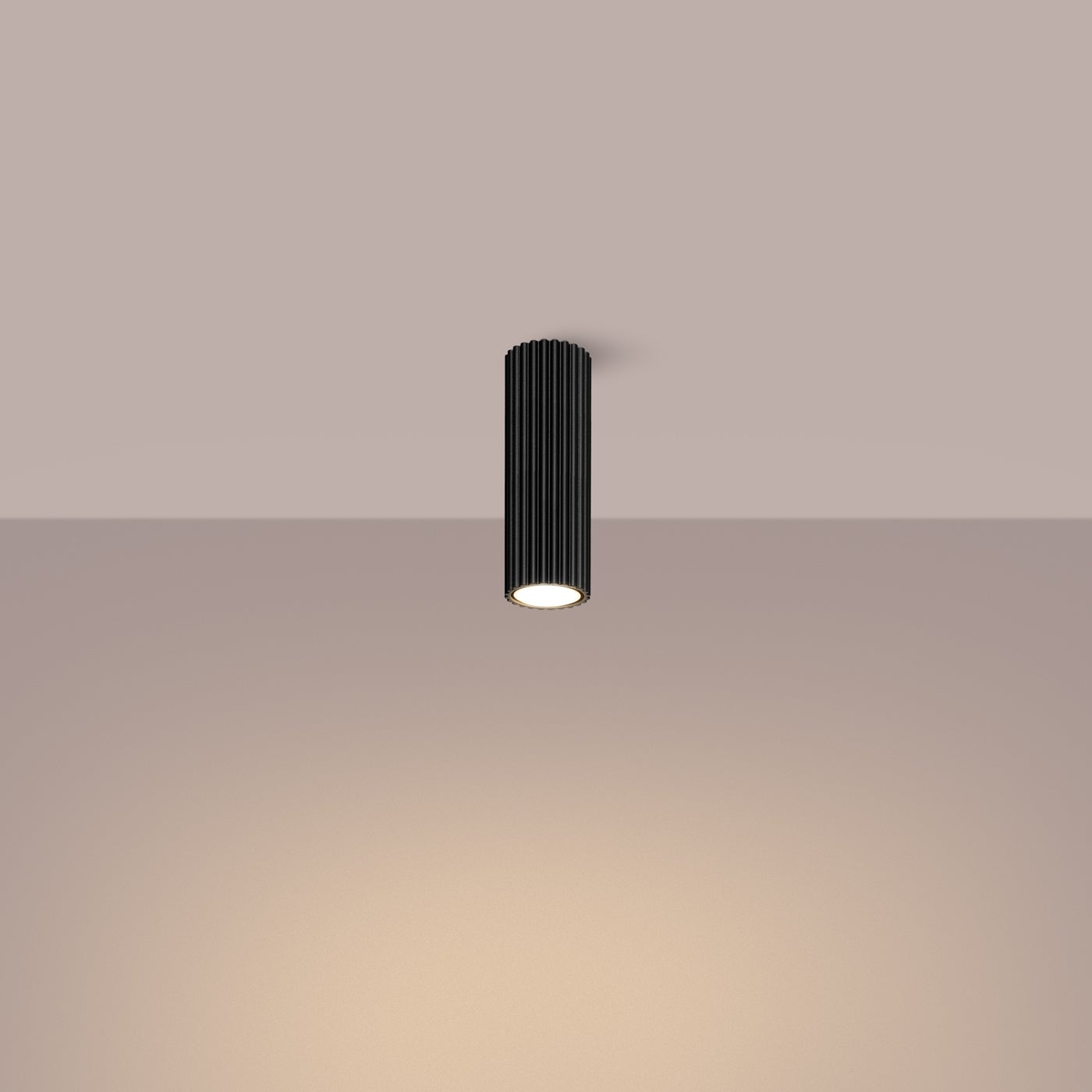 Plafon GLOOW 20 czarny LED 3000K - 6.5x6.5x20cm Sollux