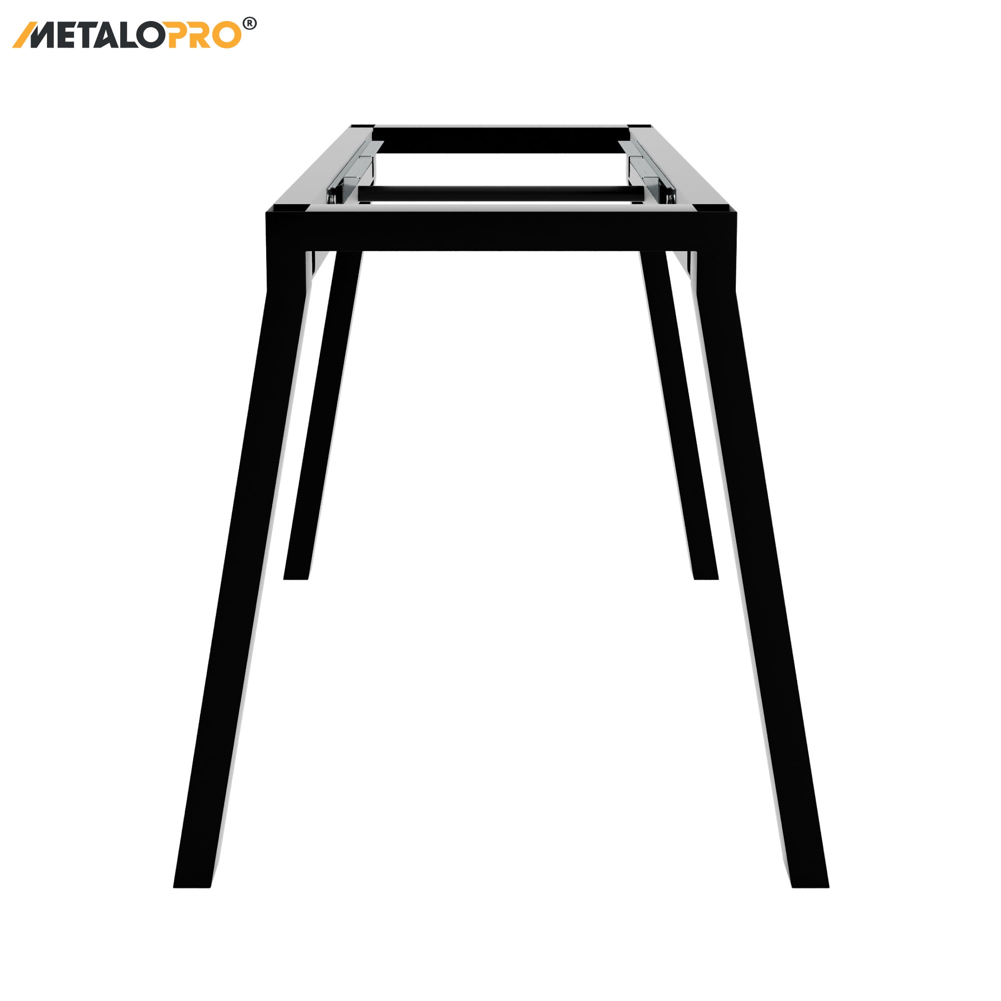 MetaloPro Thusia Split - Pied de table extensible trapèze, stable, parfait pour table à manger, salon ou cuisine, avec cadre en métal durable - 2