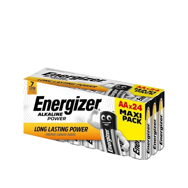 Energizer - Alkaline Power, Pack de 24 pilas AA, larga duraci�n para uso cotidiano, sin sulfataci�n y mantiene carga 10 a�os