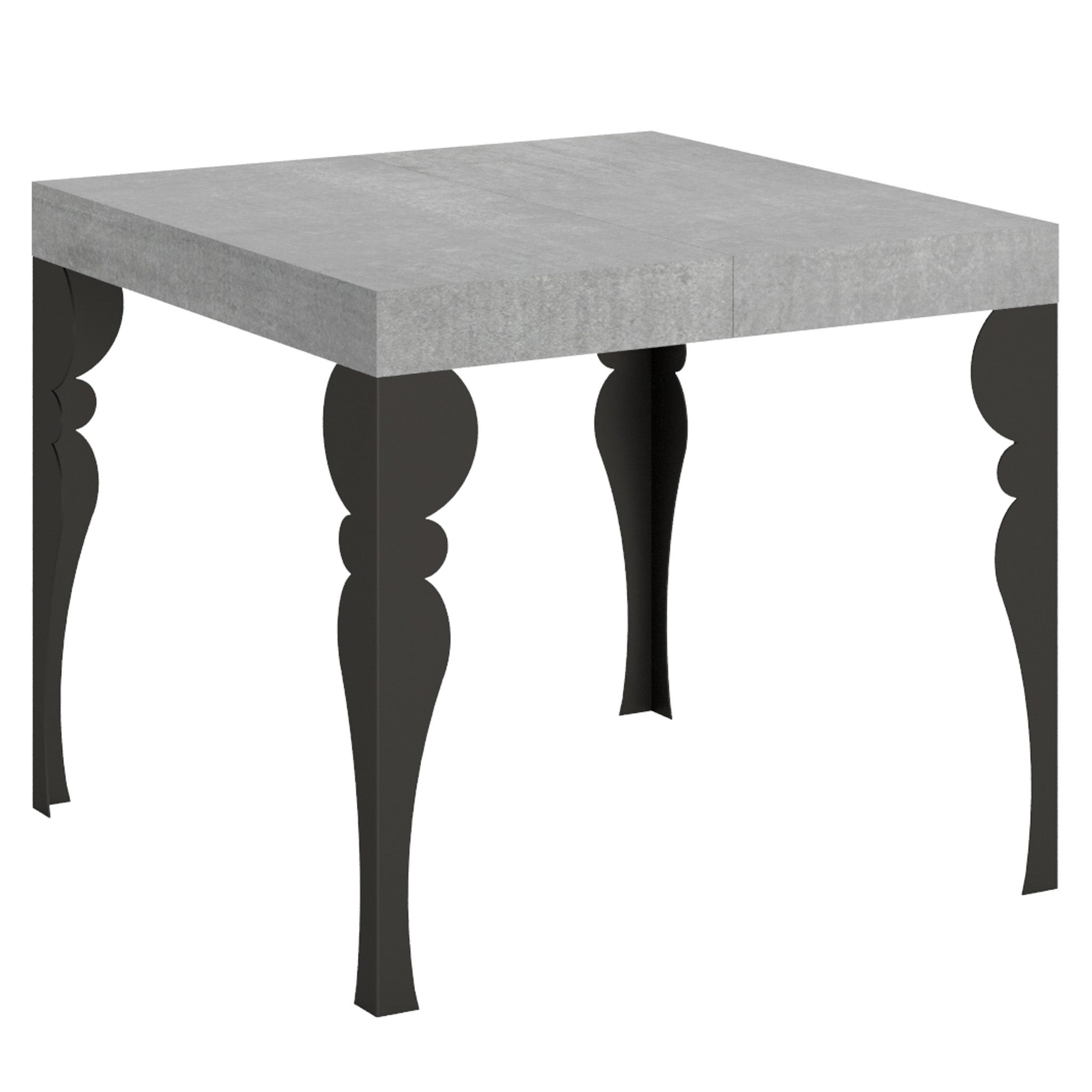 Stół rozkładany 90x90/246 cm Paxon Cement rama antracyt