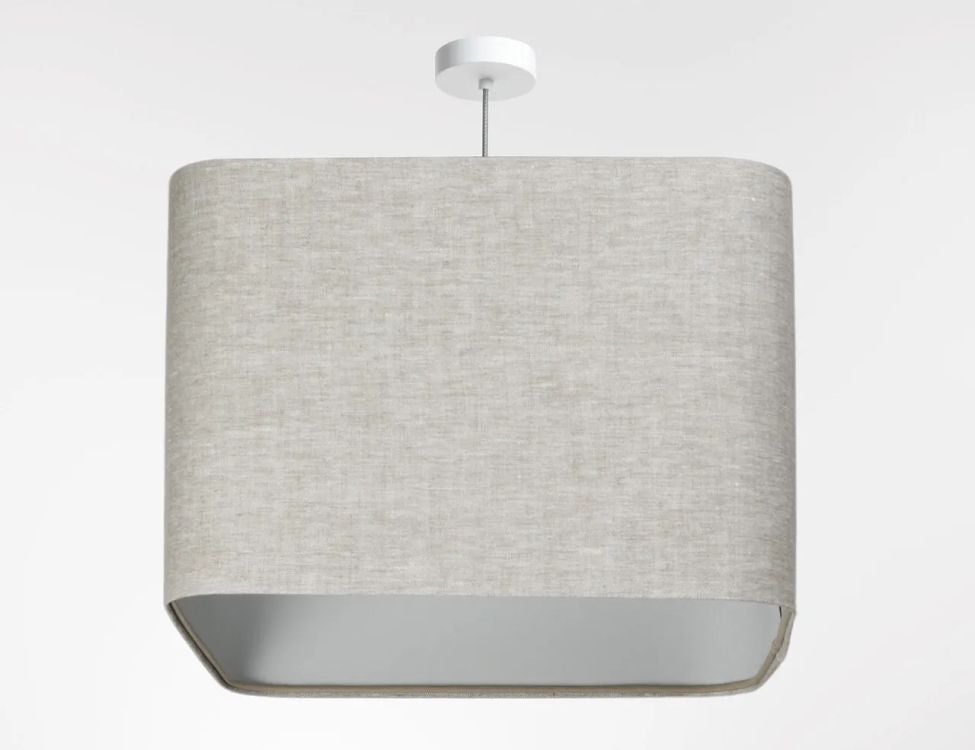 Lampa wisząca KWADRO LEN 010-40w30 beżowa/szara