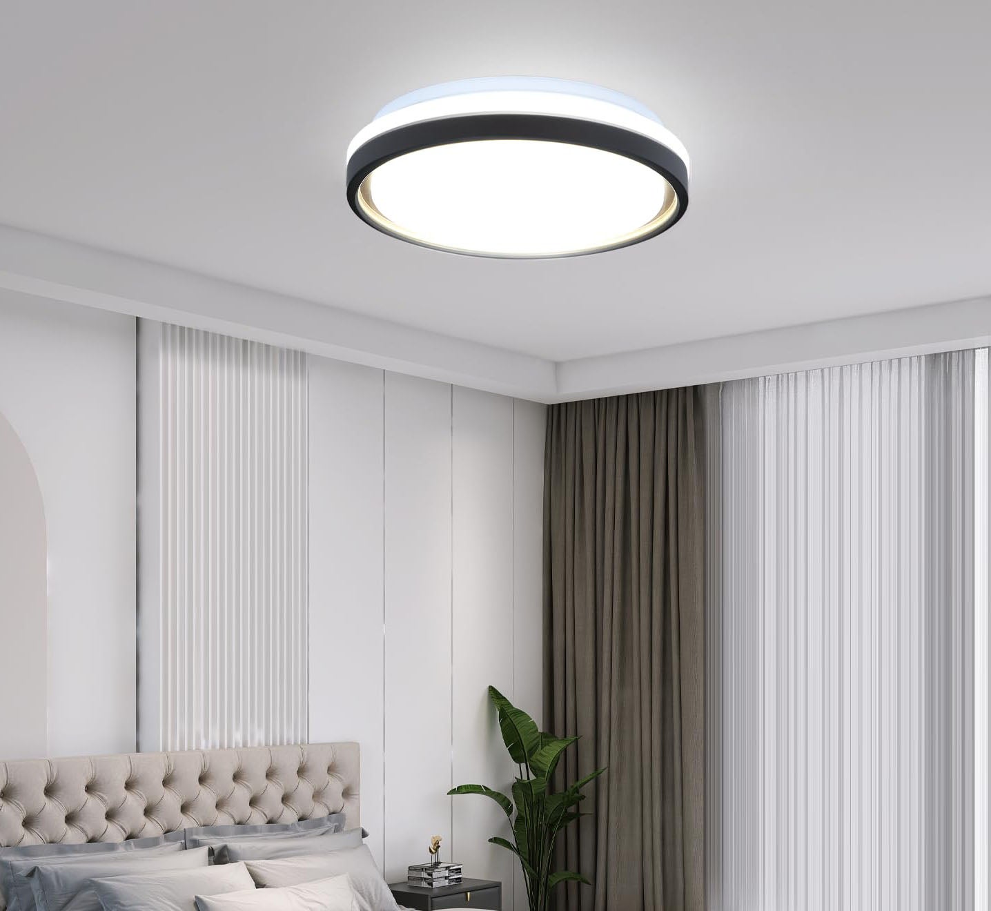 Lampa sufitowa LED 26W, lampa sufitowa do sypialni, średnica 40 cm, 220V, odpowiednia do sypialni, kuchni, jadalni, zimne białe światło 6500K