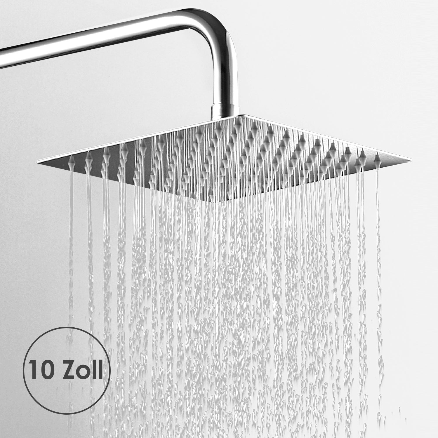 Soffione Rainshower Antiruggine Soffione Doccia A Pioggia Lucido Da 25 Cm 90477547