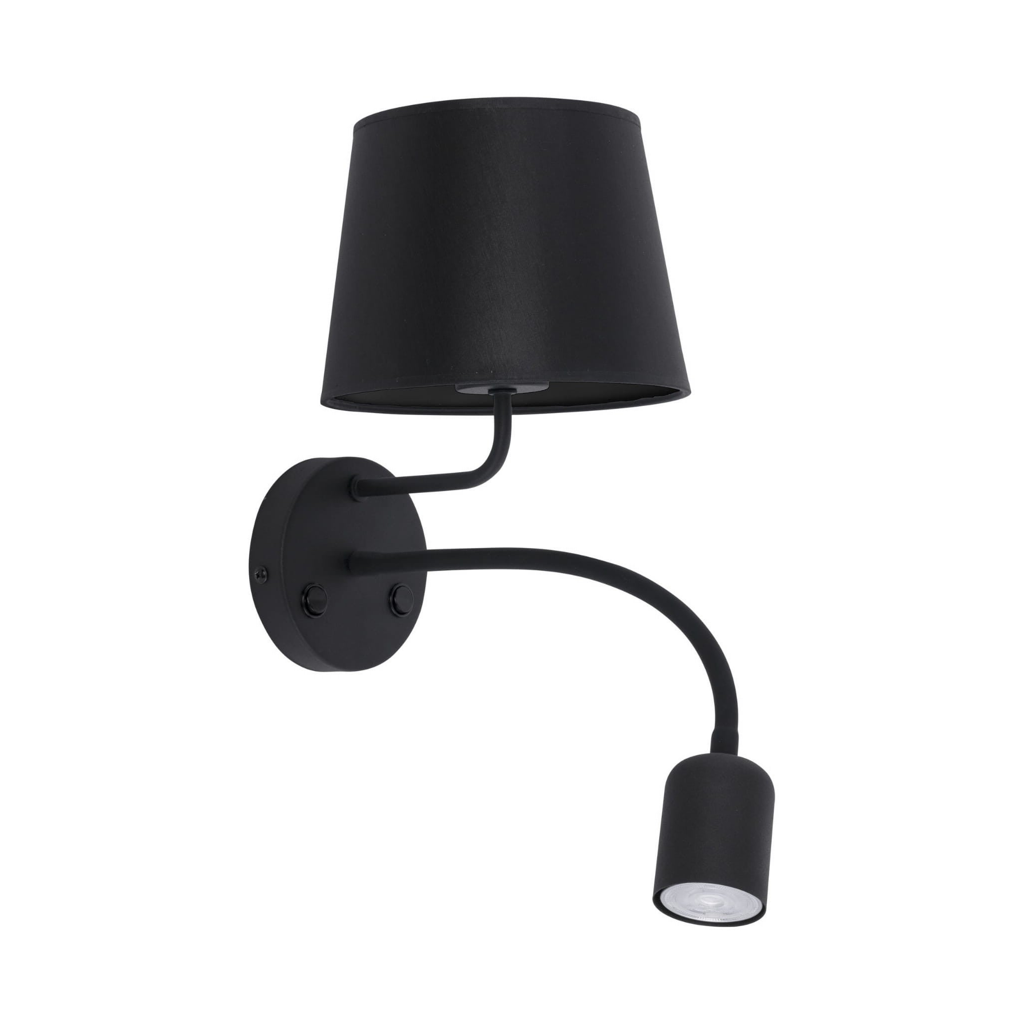 Kinkiet ścienny Maja czarny 2xE27x60W wym: 50 x 19 x 40 cm tkanina IP20 TK Lighting
