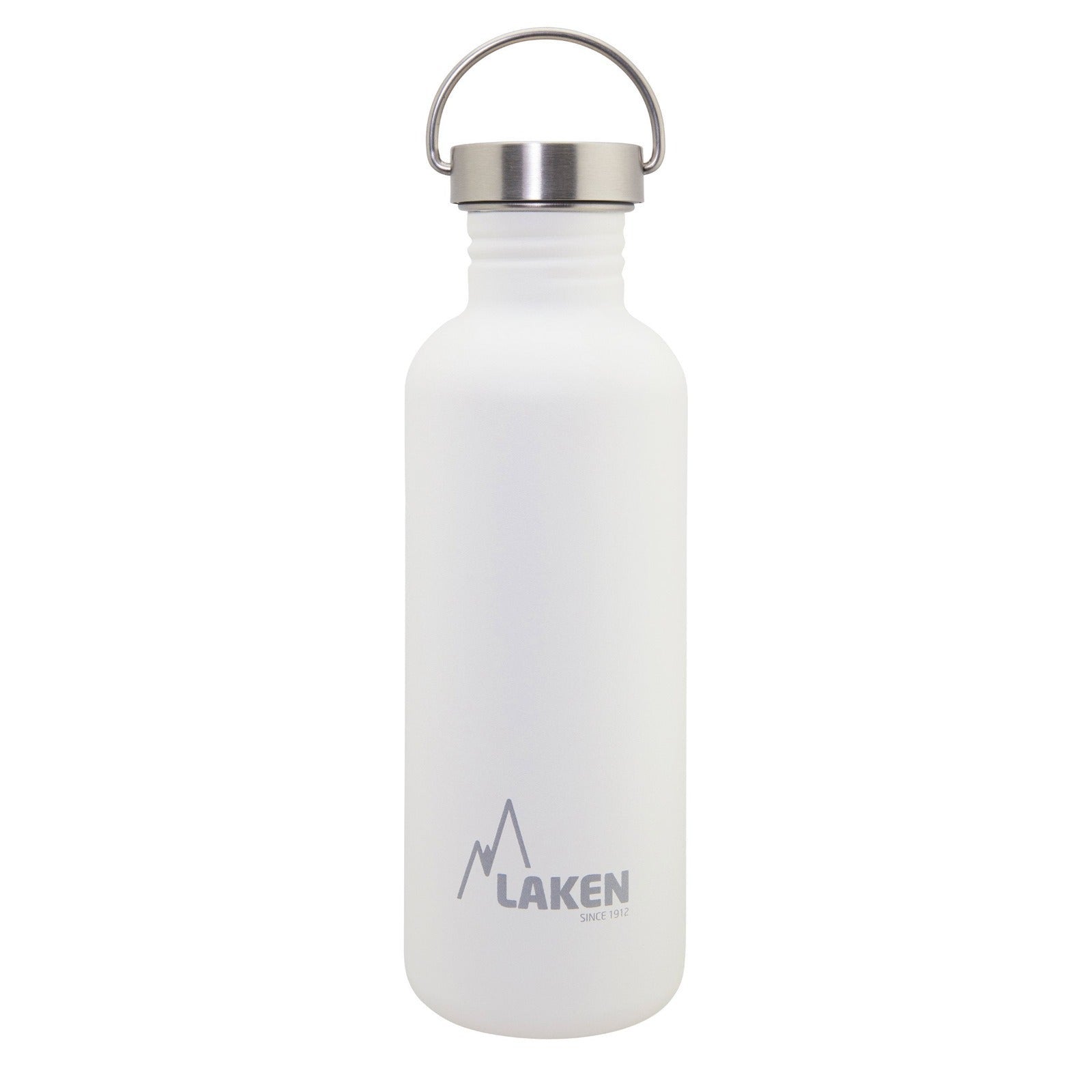 LAKEN Bottiglia Basic Acciaio Inox 1L - Tappo A Vite In Acciaio - Bocca Larga - Colore Blu - Per Bambini E Adulti