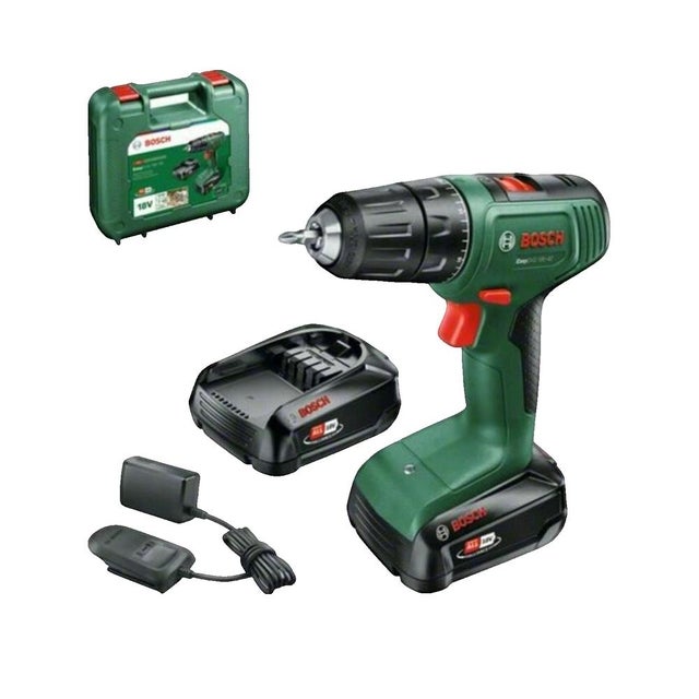 Wiertarka bezprzewodowa Bosch EasyDrill 18V z 2 bateriami i światłem LED
