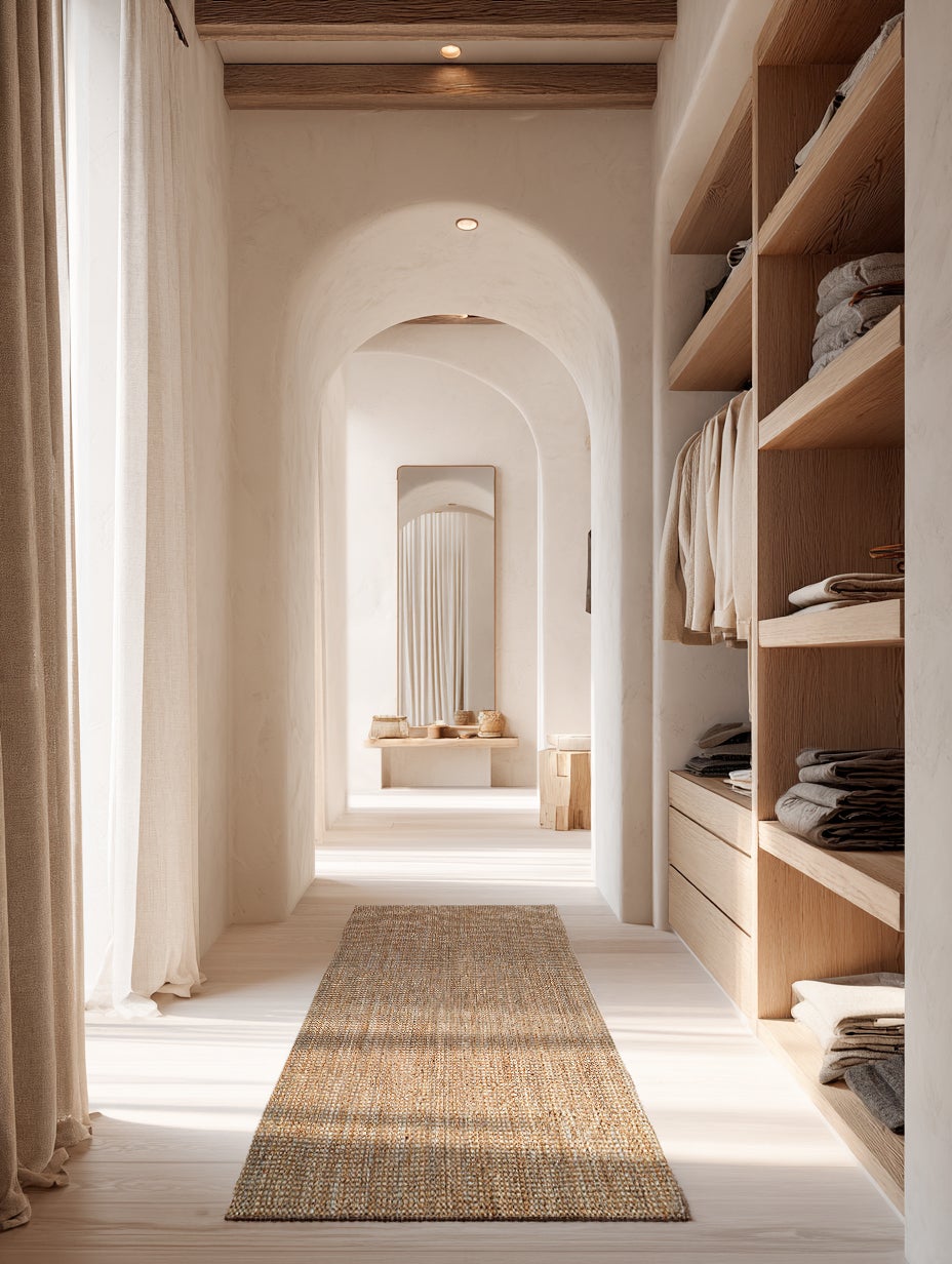 Tapis couloir en jute 67x200 cm Antorini – Naturel, Tissage Plat, Tressé Artisanale et Style Bohème Méditerranéen - 2