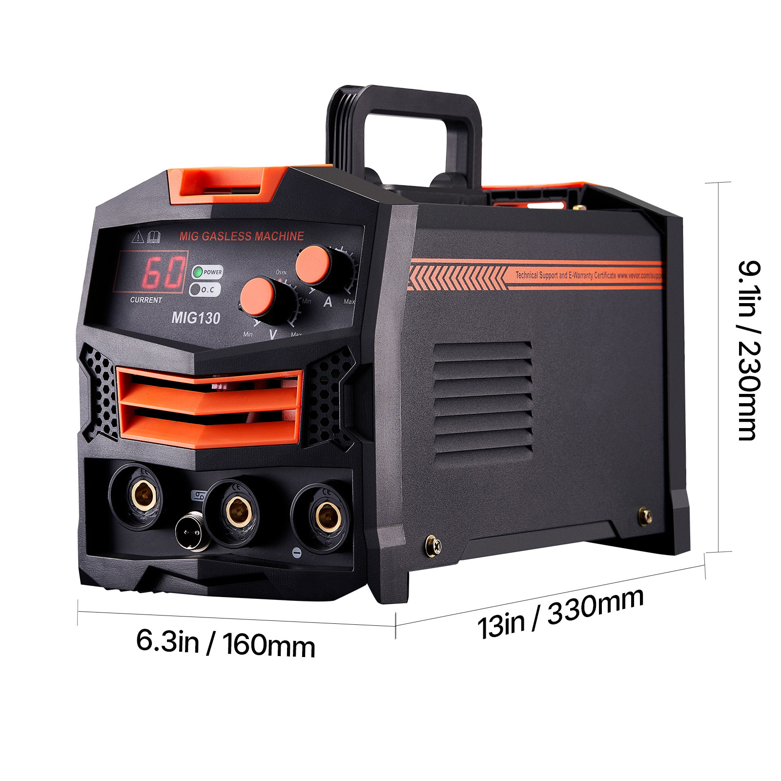 Saldatore MIG,SucceBuy macchina saldante MIG sinergica 130 A,saldatore a nucleo flusso senza gas,saldatore MIG inverter IGBT con display digitale - 2