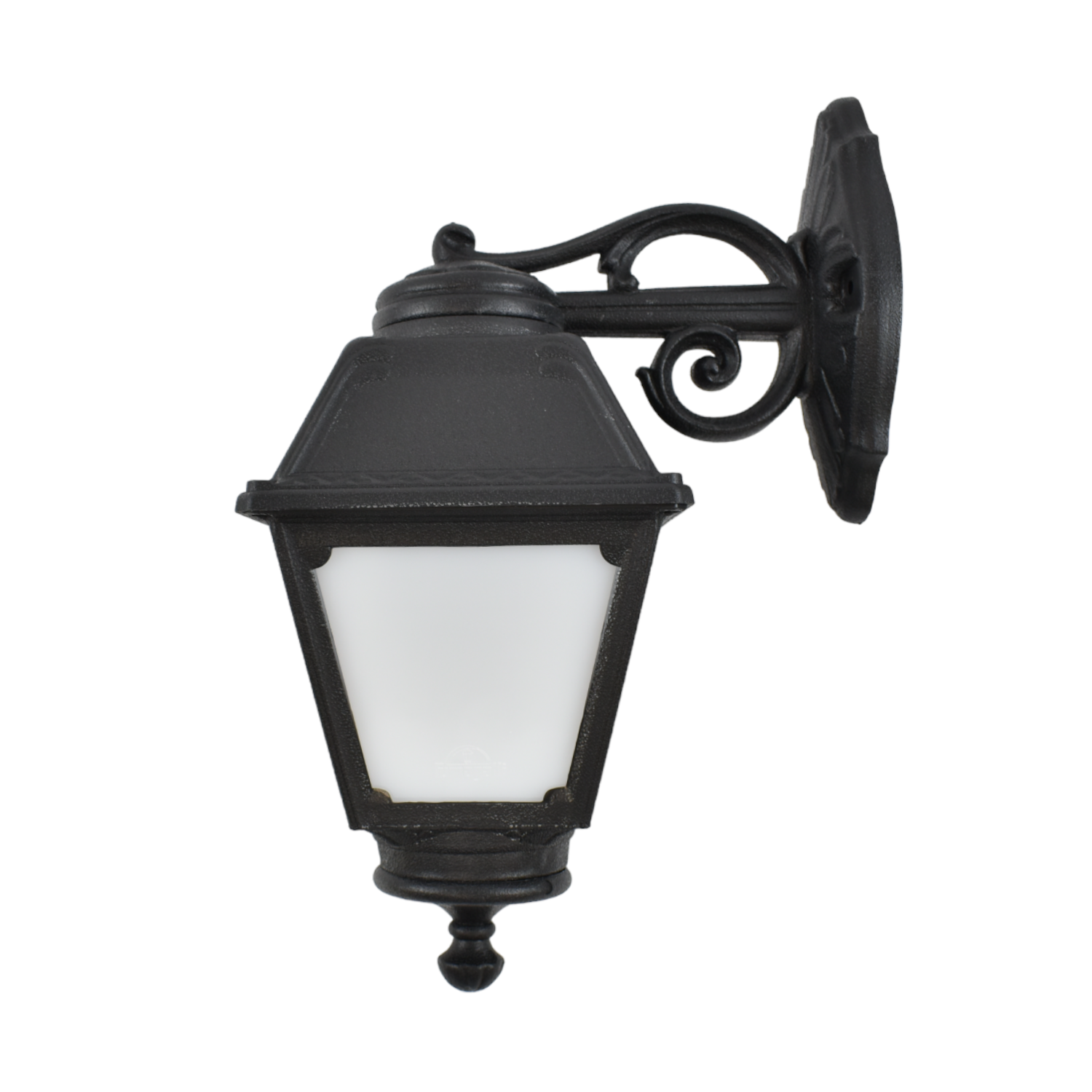 Farol De Pared Colonial Cobre 2 Posiciones Con Foco Smart Color Negro