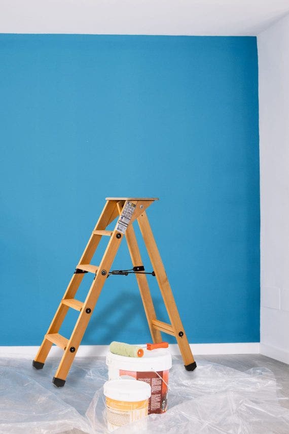 Escabeau Lyonnais bois 4 marches + tablette CENTAURE - 483204 - 8