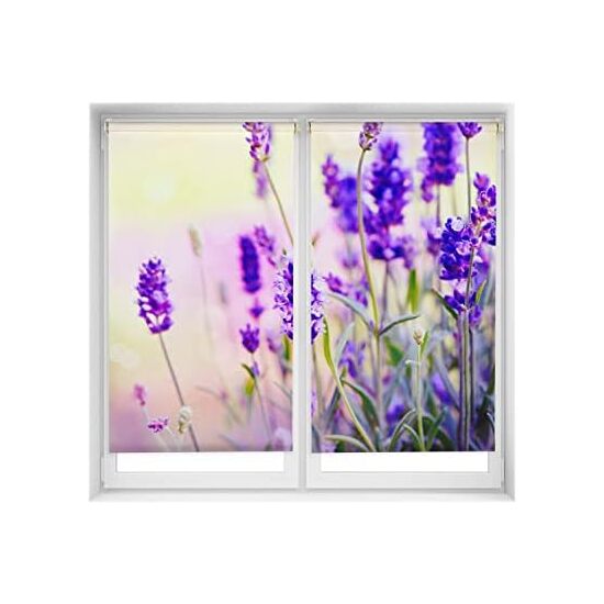 Pack x 2 estores enrollables opacos easyfix - estor sin taladro tamaño 85x150 - estor sin montaje color lavanda | blindecor