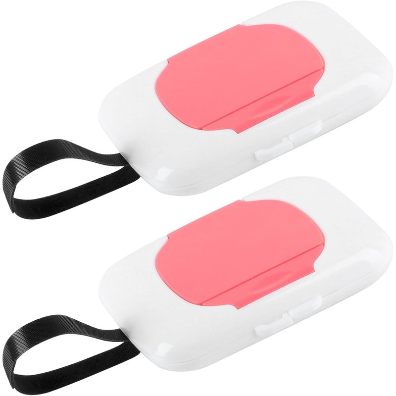 Zestaw 2 pudełek na chusteczki nawilżane w rozmiarze podróżnym, pudełko na chusteczki dla niemowląt, uchwyt na chusteczki podróżne, dozownik papieru