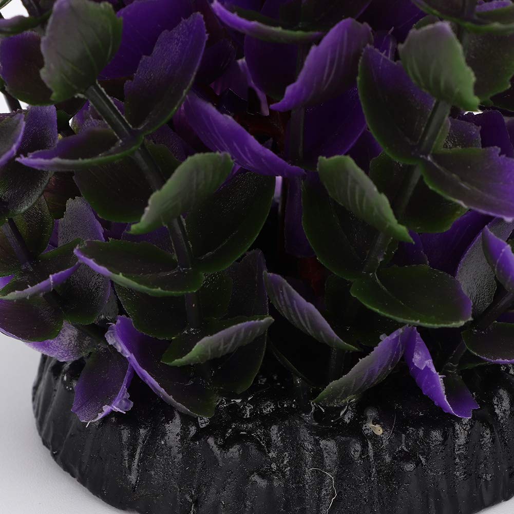 Décoration d'aquarium Plantes aquatiques artificielles Paysage d'aquarium bionique Q236D2 Violet 7x7x25cm Forme vive Décor en plastique Adapté aux - 5