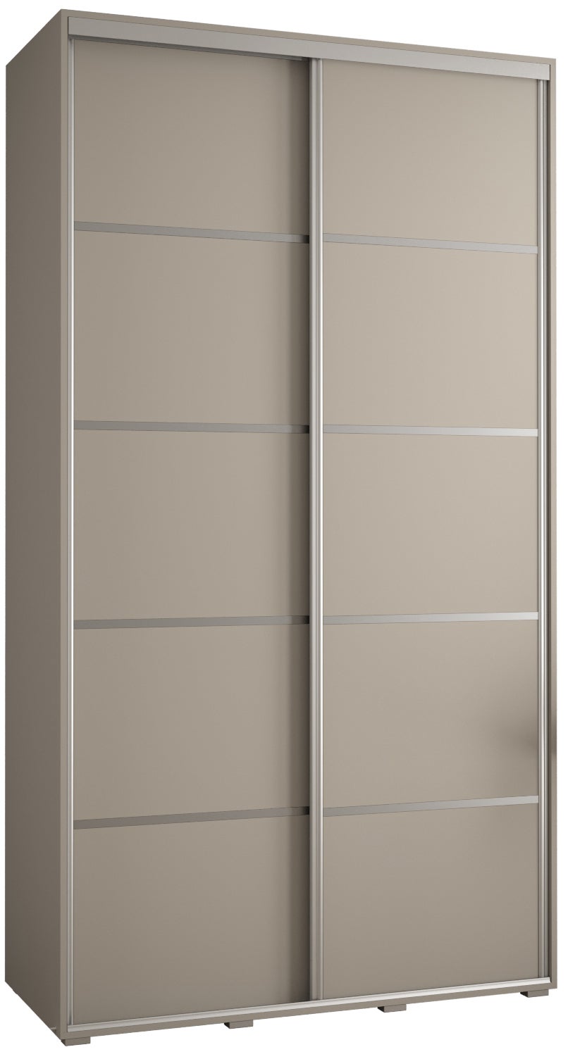 Szafa przesuwna wysoka Dakota 4 130 x 60 x 235,2 cm kaszmir + u. Srebrny - Abiks Meble