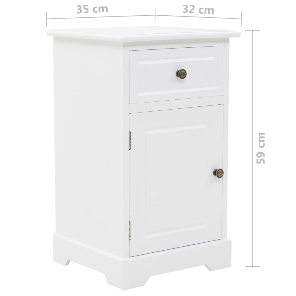 Table de nuit chevet commode armoire meuble chambre mdf et bois de pin 35 x 32 x 59 cm 1402072 - 8