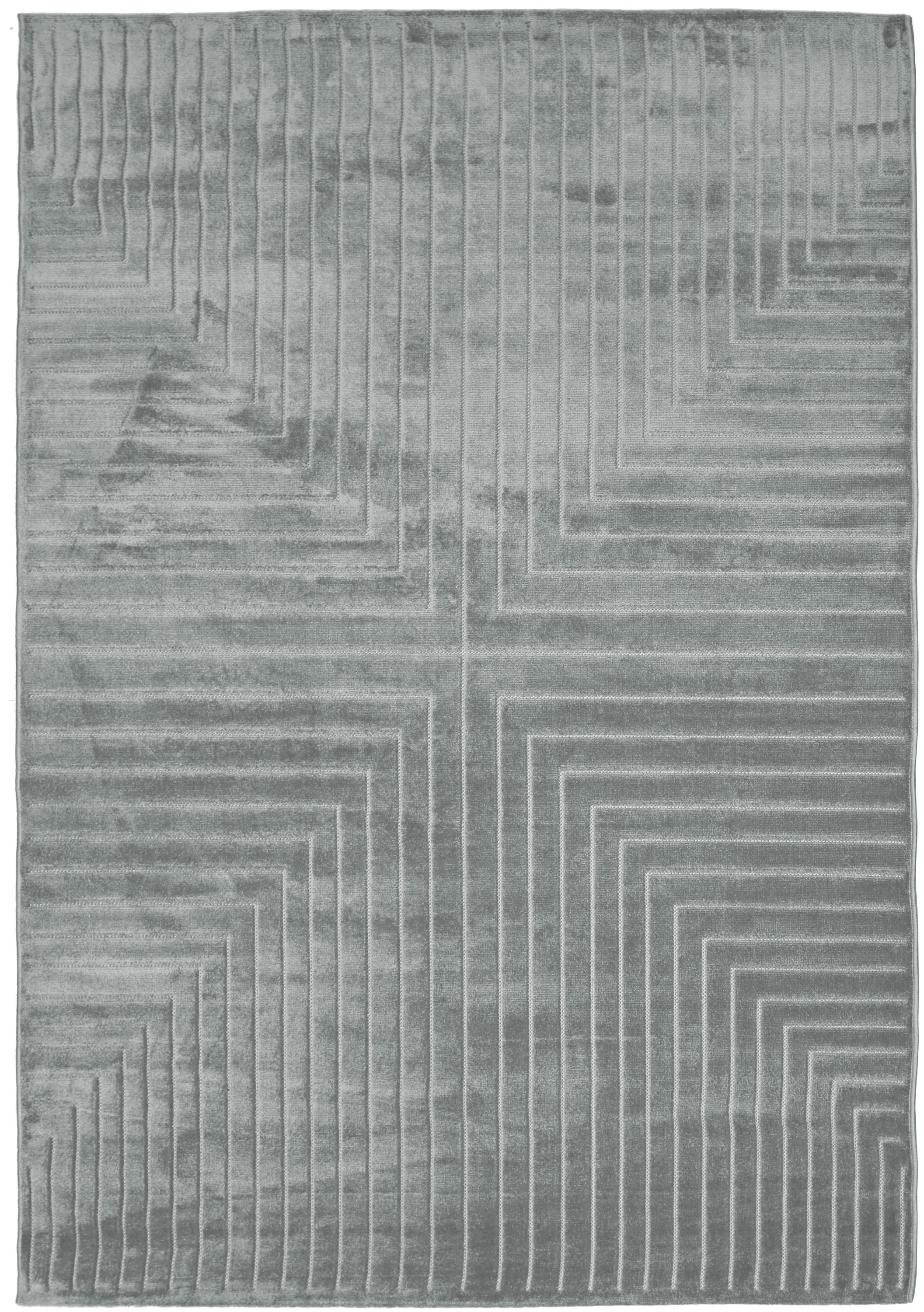Dywanik przyłóżkowy poliestrowy o średnim włosiu Zen 752/017 gładki szary 80x150cm