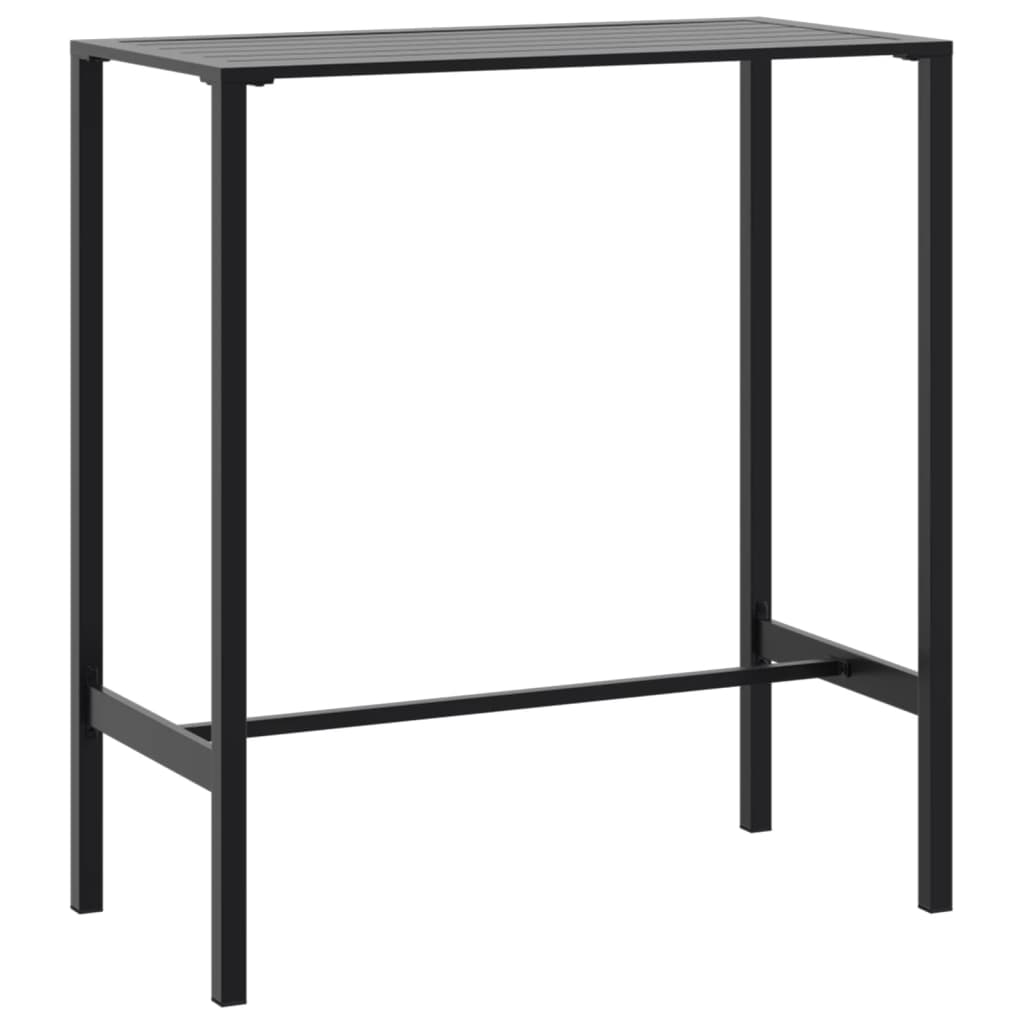Table de bar table de cuisine table haute noir 100x50x110 cm acier