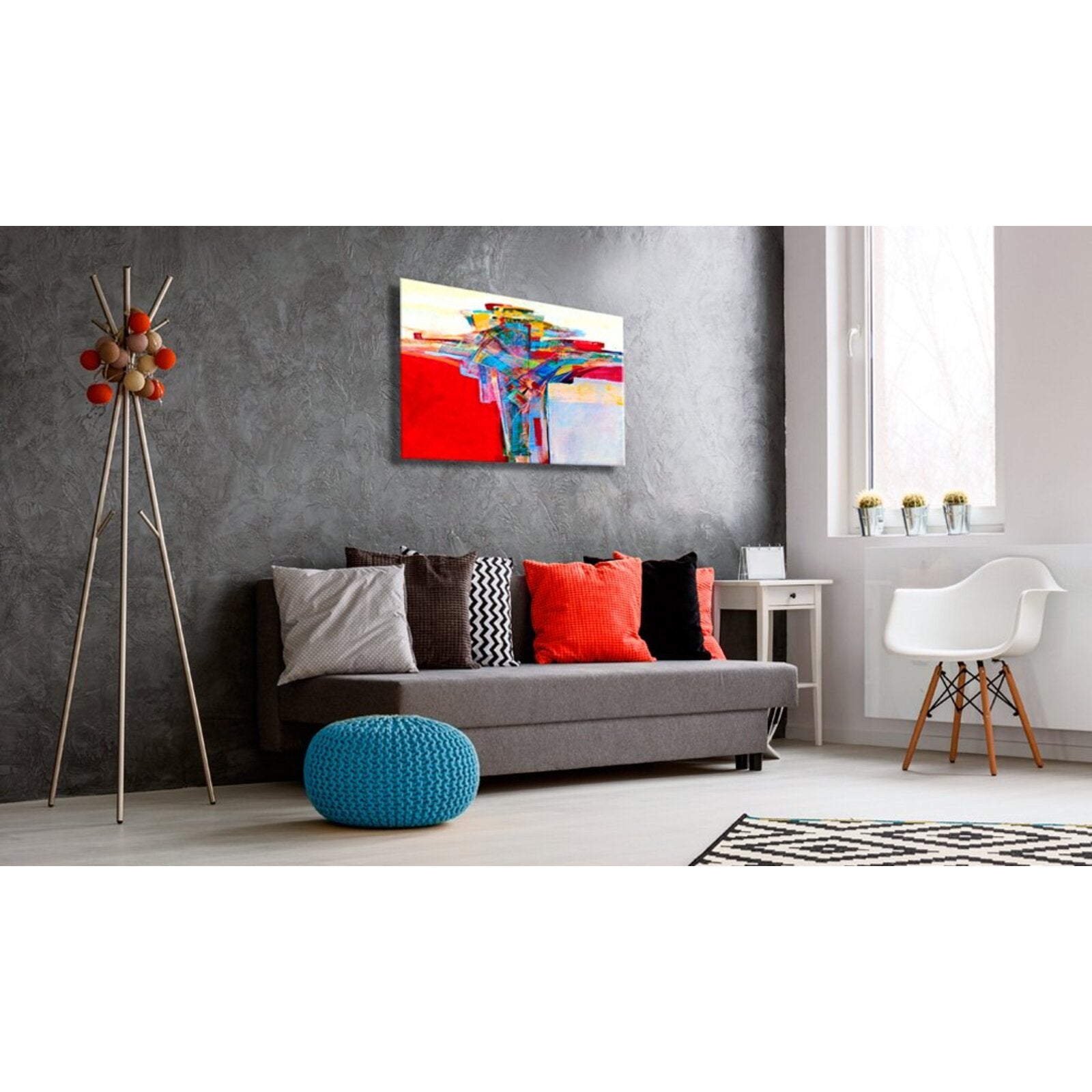 Tableau bordure colorée - 120 x 80 cm - 2