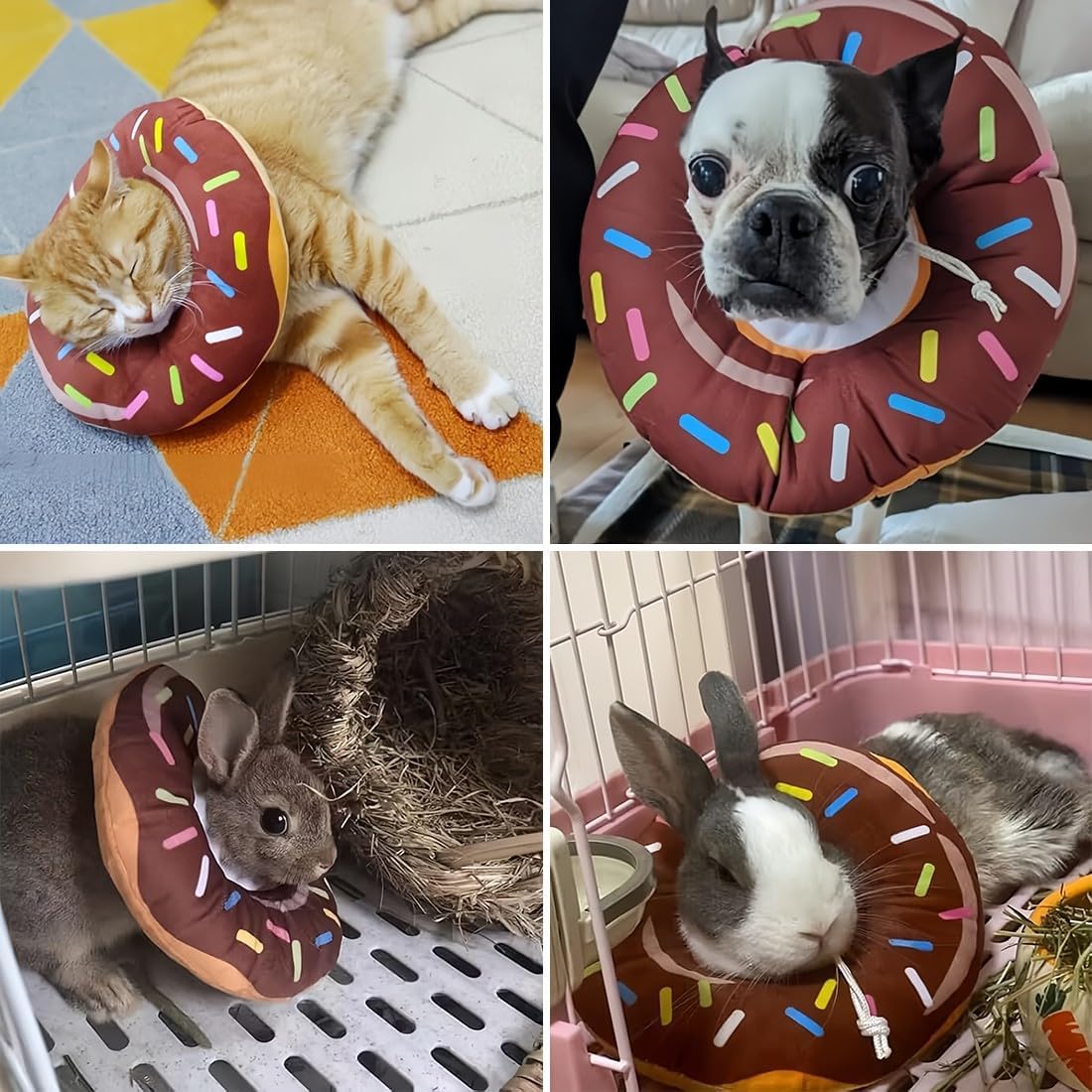 Coleira protetora lavável para recuperação pós-operatória de cães e gatos, 25 cm - Coleiras grandes para animais de estimação. - 5