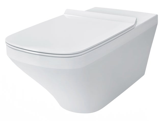 Asiento de inodoro Duravit DuraStyle sin SoftClos, e bisagras de acero inoxidable, versión extendida, desmontable, 0060510000