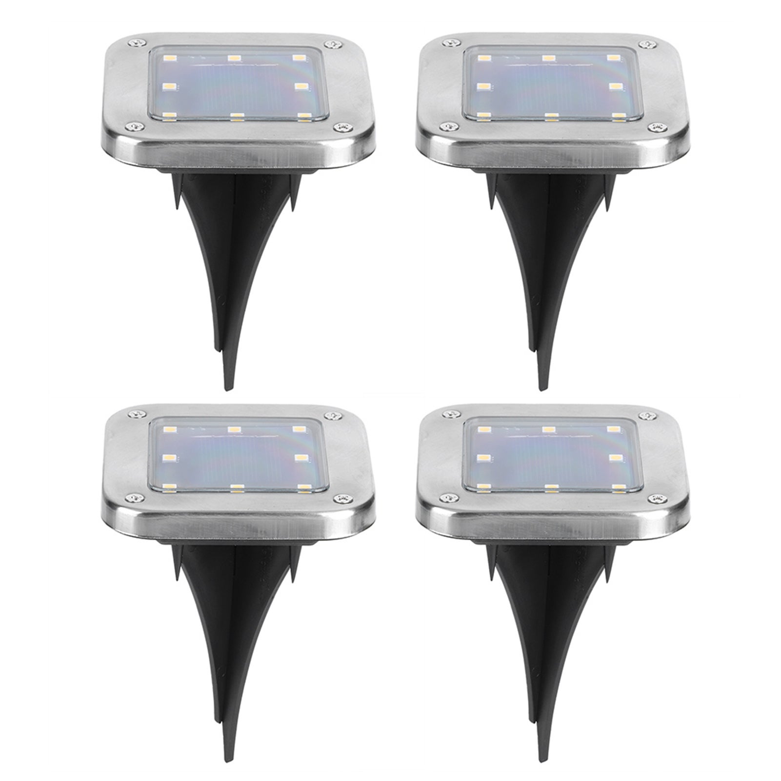4 sztuki 8LED słoneczna lampa gruntowa do wkopania, zewnętrzna lampa podłogowa do ogrodu, dekoracja ścieżki