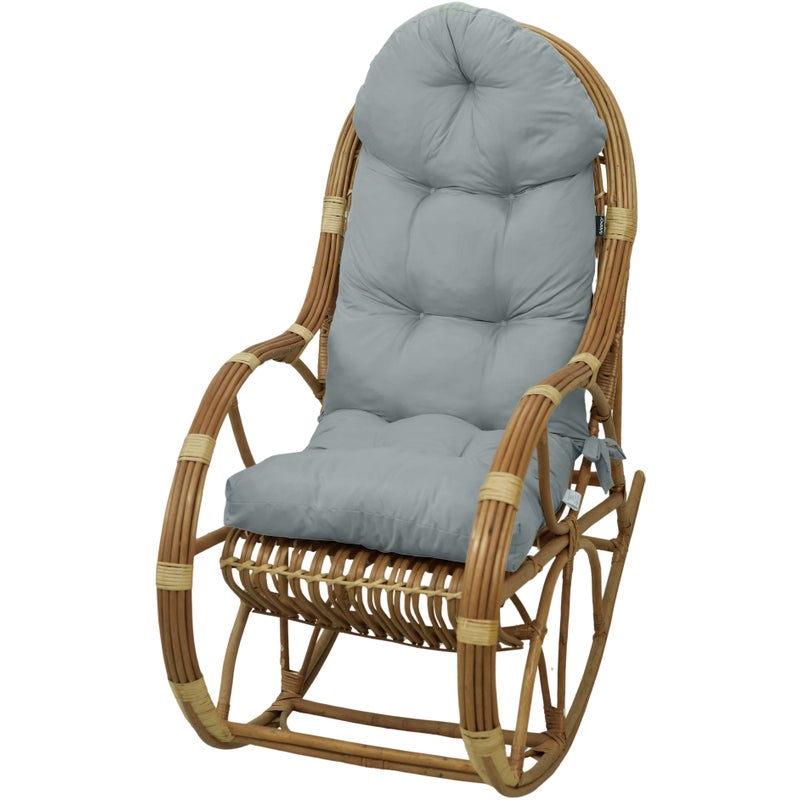 Poduszka na fotel bujany rattanowy wiklinowy AMPO jasny szary 1 szt.