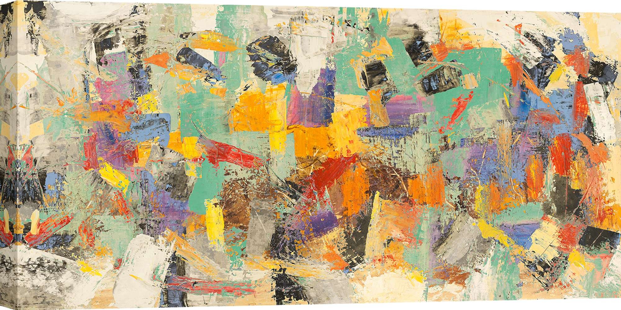 Cuadro abstracto moderno - impresión sobre lienzo - Lucas, Coloured ...