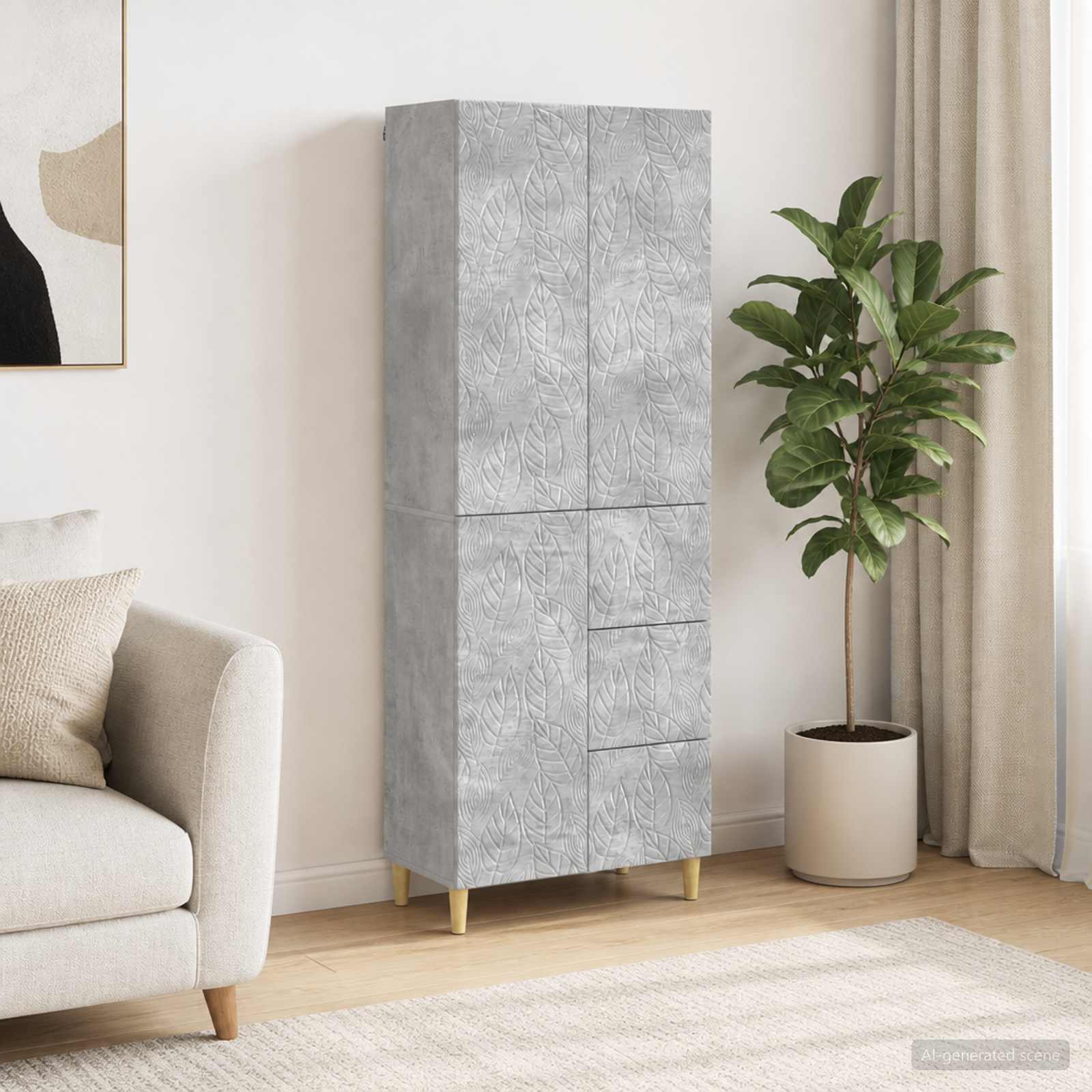 Vidaxl 2 Uds. Hormigón Gris , Leroy Merlin