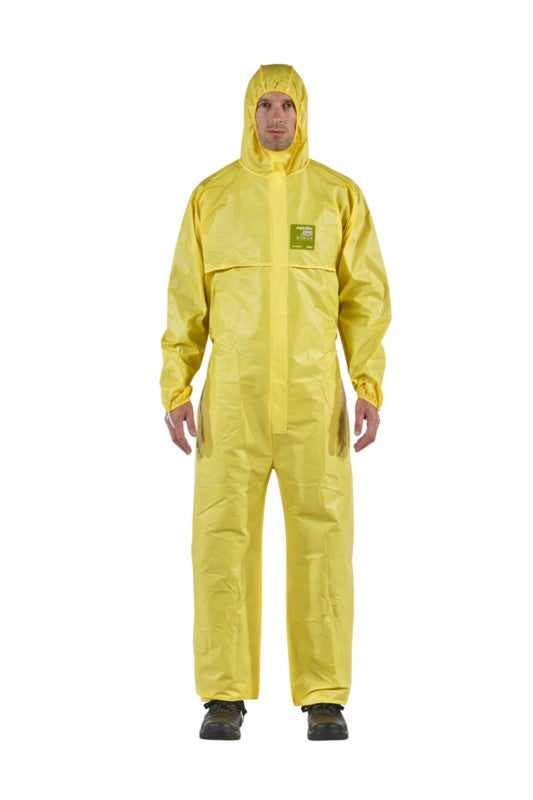 1 Pièce / Combinaison de protection chimique, à Capuche, Bricolage, Industrie, Peinture, EPI, Jaune, XL, Ansell AlphaTec 2300 Model 132 - 2