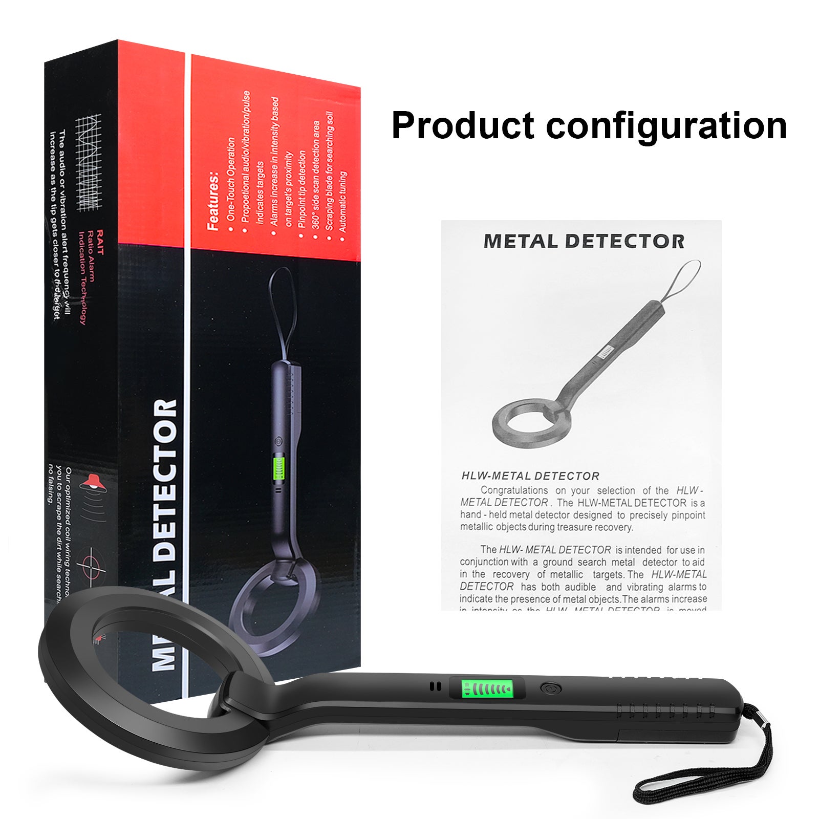 Metal detector portatile impermeabile IP66, posizionatore preciso a mani libere, per uso terrestre e subacqueo, per una versatile caccia al tesoro - 7