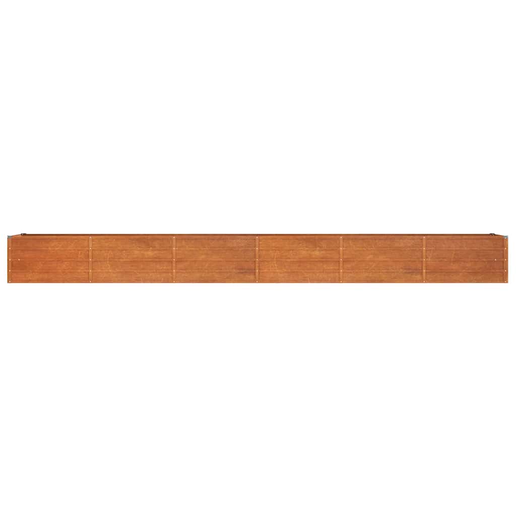 Jardinière - Lit surélevé de jardin - Pot de fleurs rouillé 480x80x45 cm acier corten Couleur évolue n1320l - 4