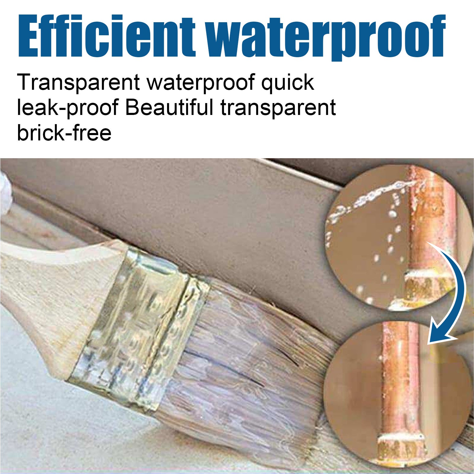 Adhesivo impermeable transparente de 100 g,sellador de aislamiento impermeable,pegamento invisible impermeable antifugas, adecuado para cocina y baño - 4
