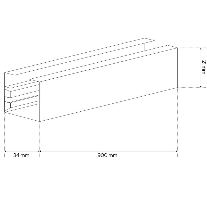 Rail Monophasé avec SEVA Rail d'alimentation 0,9m, 220-240V, IP20 noir EDO SOLUTIONS - 6