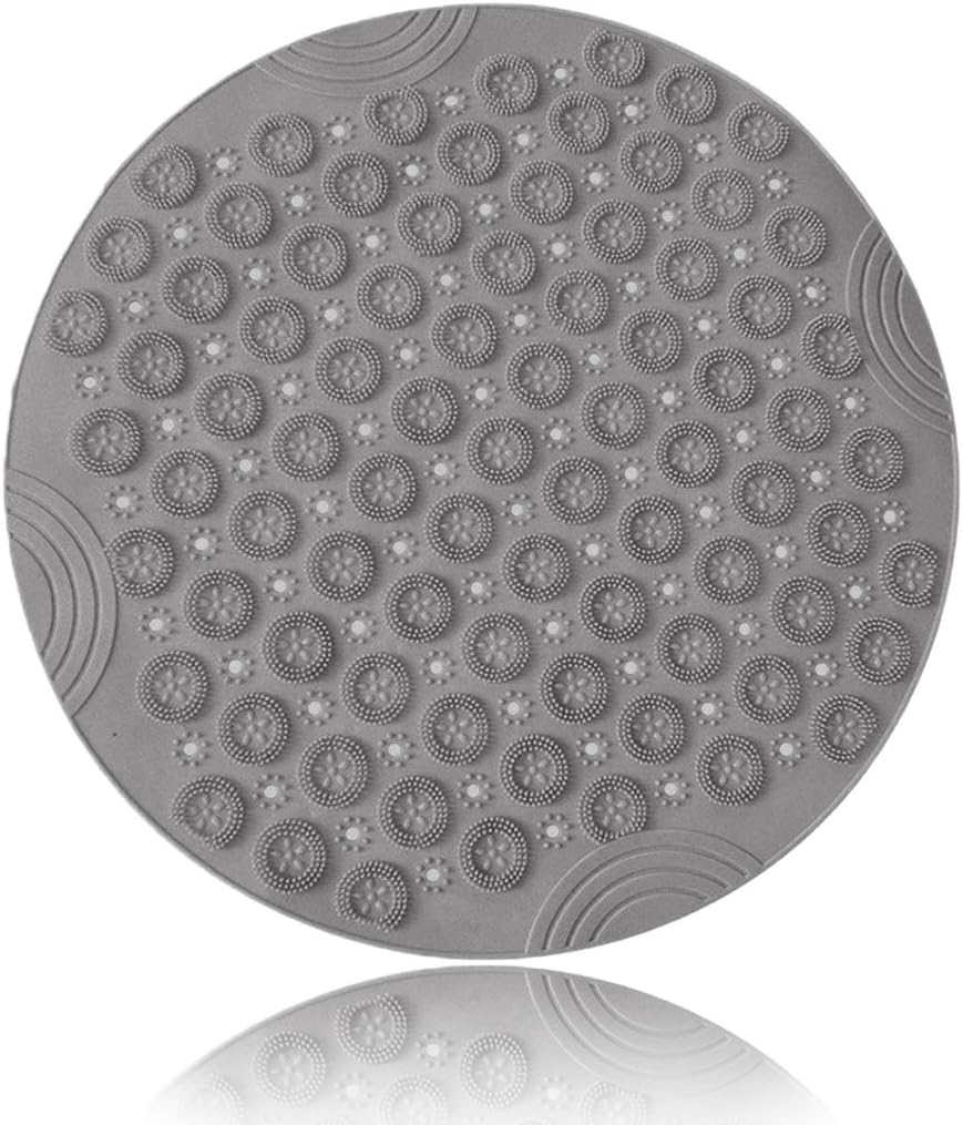 Mata antypoślizgowa do wanny, okrągła mata prysznicowa z tworzywa PVC, odporna na pleśń, z przyssawkami, trwała mata do masażu stóp, antybakteryjna