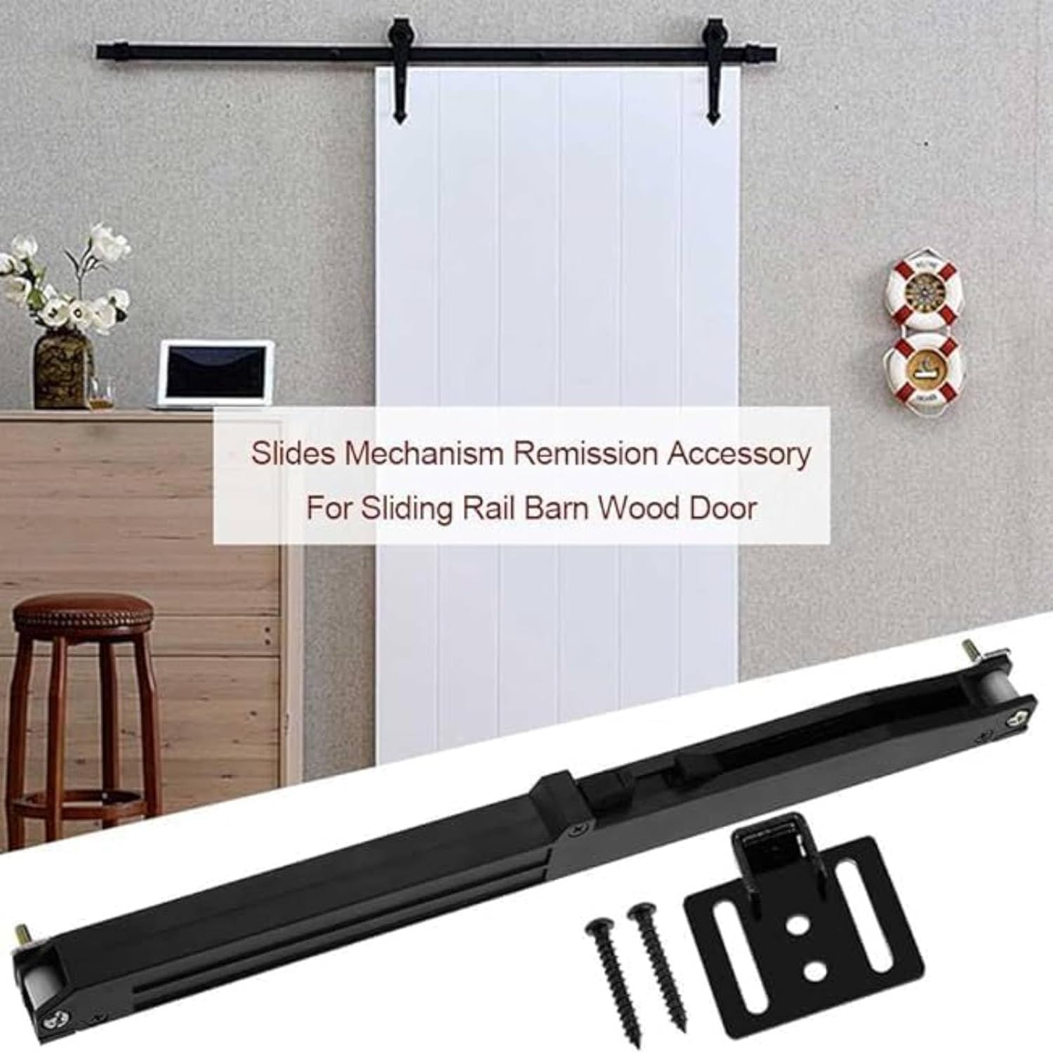 Amortisseurs pour portes coulissantes, accessoires de dégagement de meubles, amortisseur de porte coulissante pour portes de grange coulissantes - 6