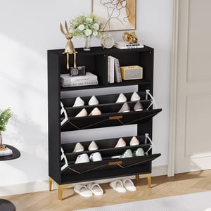 Meuble à Chaussures Multifonctionnelle - Avec Un Siège Rembourré