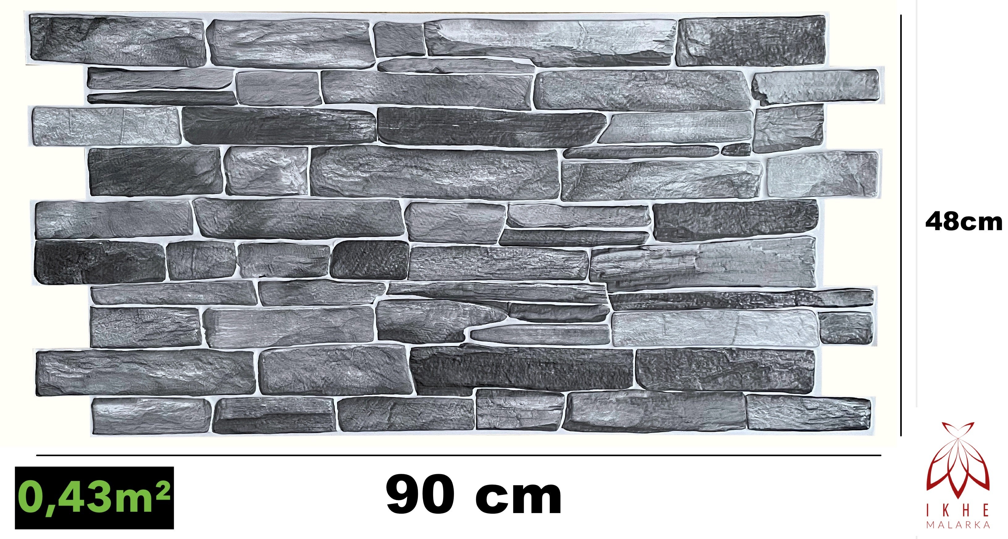 10 pièces / 4m² 3D PVC pierre aspect panneaux muraux revêtement mural panneaux de plafond PVC revêtement carreaux imitation CPVC01 - 8