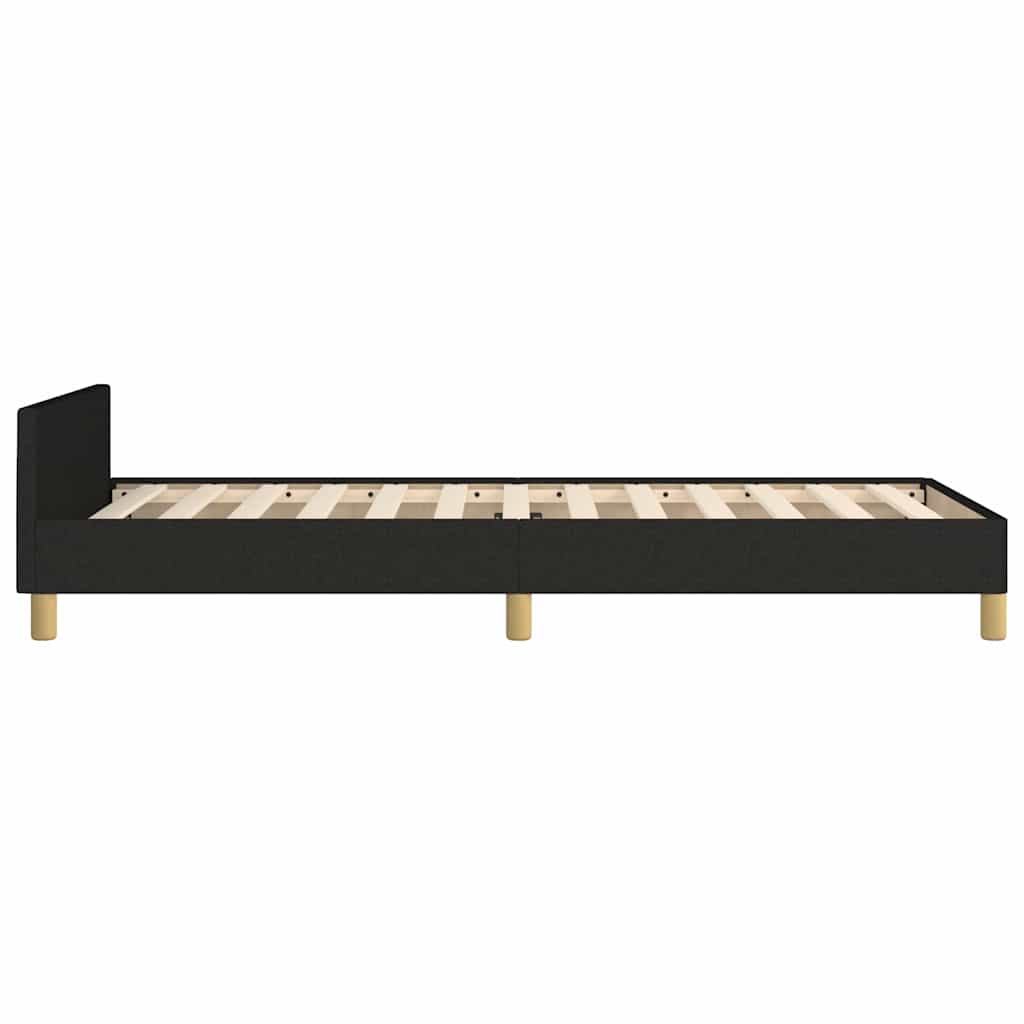 Cadre de lit sans matelas noir, tissu, pour la chambre, 100 × 200 cm - 7