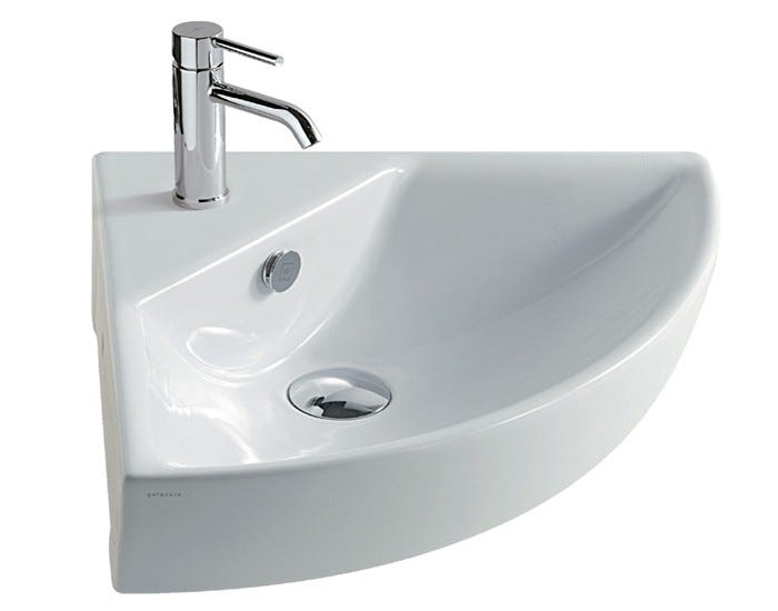 Lavabo Angolare In Ceramica Nera Con Tappo Di Scarico ML-DESIGN - Foto 10