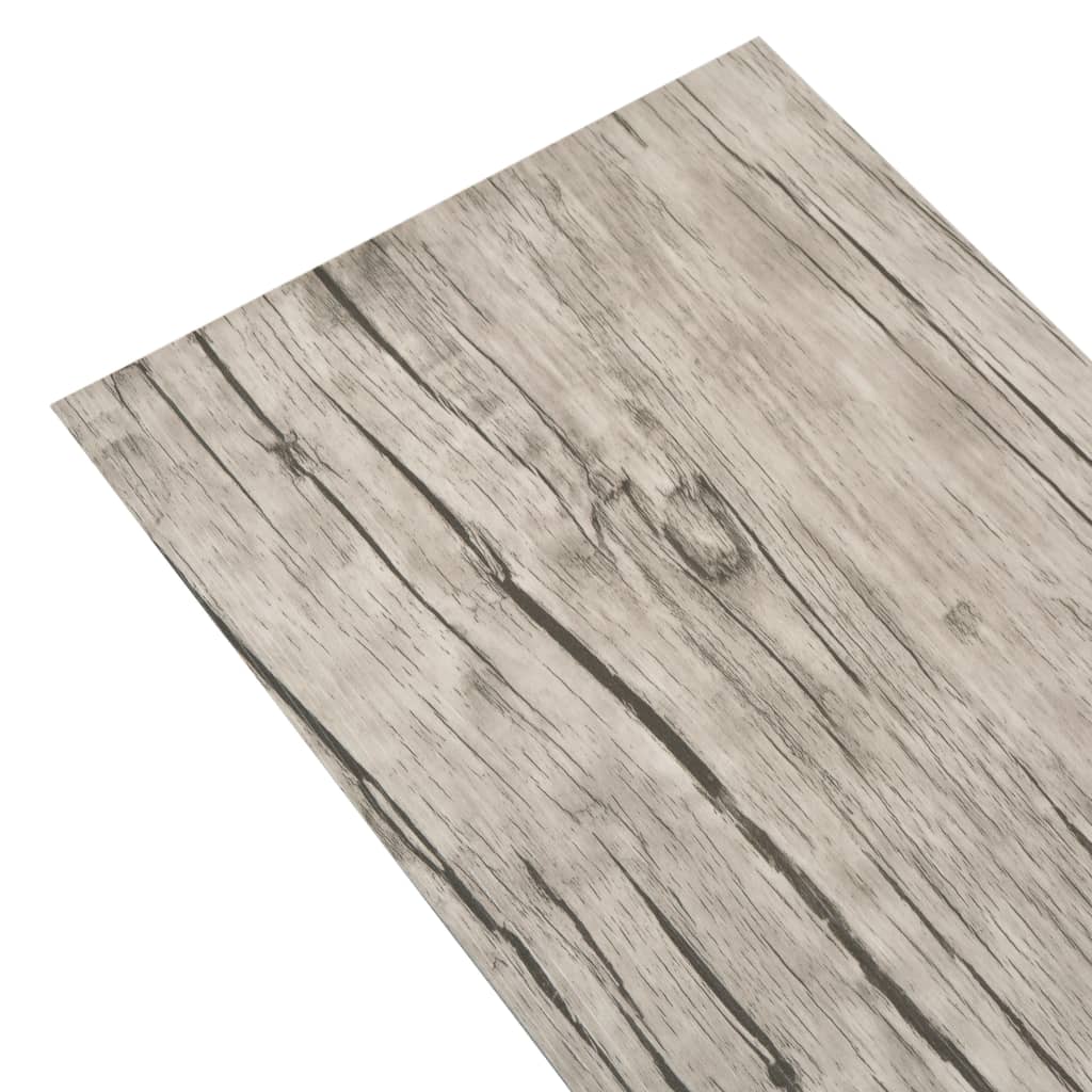 Lamas de suelo no autoadhesivas | tarimas de suelo pvc roble lavado 5,26 m² 2 mm cfw13216