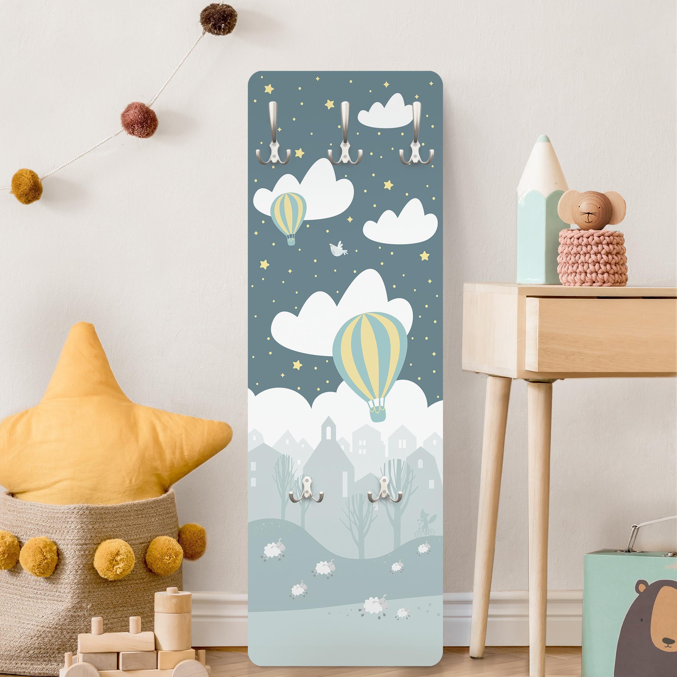 Labebe-Patère Porte Manteaux En Bois Sur Mural Pour Enfant Avec Crochet