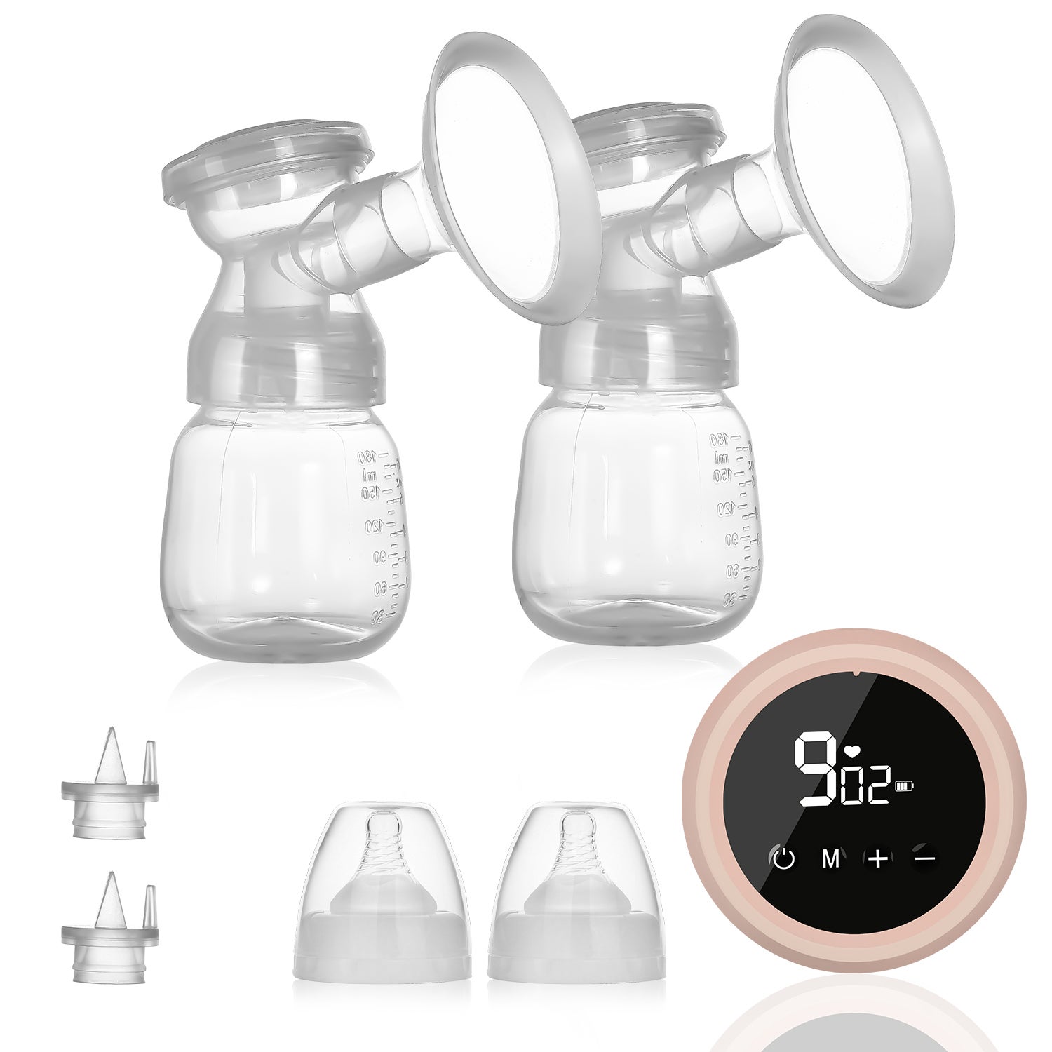 Tirelait électrique mains libres, à 2 modes et 9 niveaux, avec mémoire et contrôle infrarouge