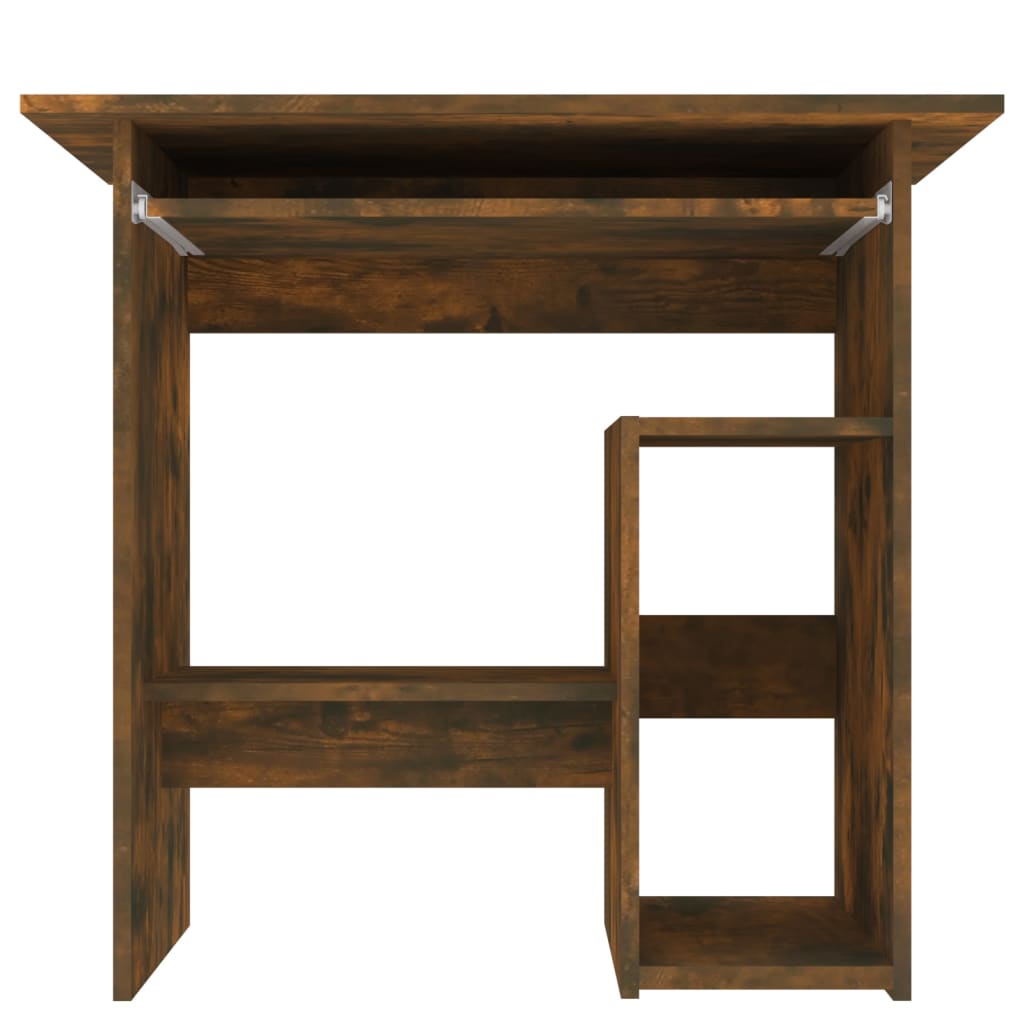 Bureau，Table de travail，Table d'étude Chêne fumé 80x45x74 cm Bois d'ingénierie CWV49343 - 5