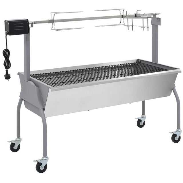 Girarrosto elettrico per barbecue. Acciaio inossidabile