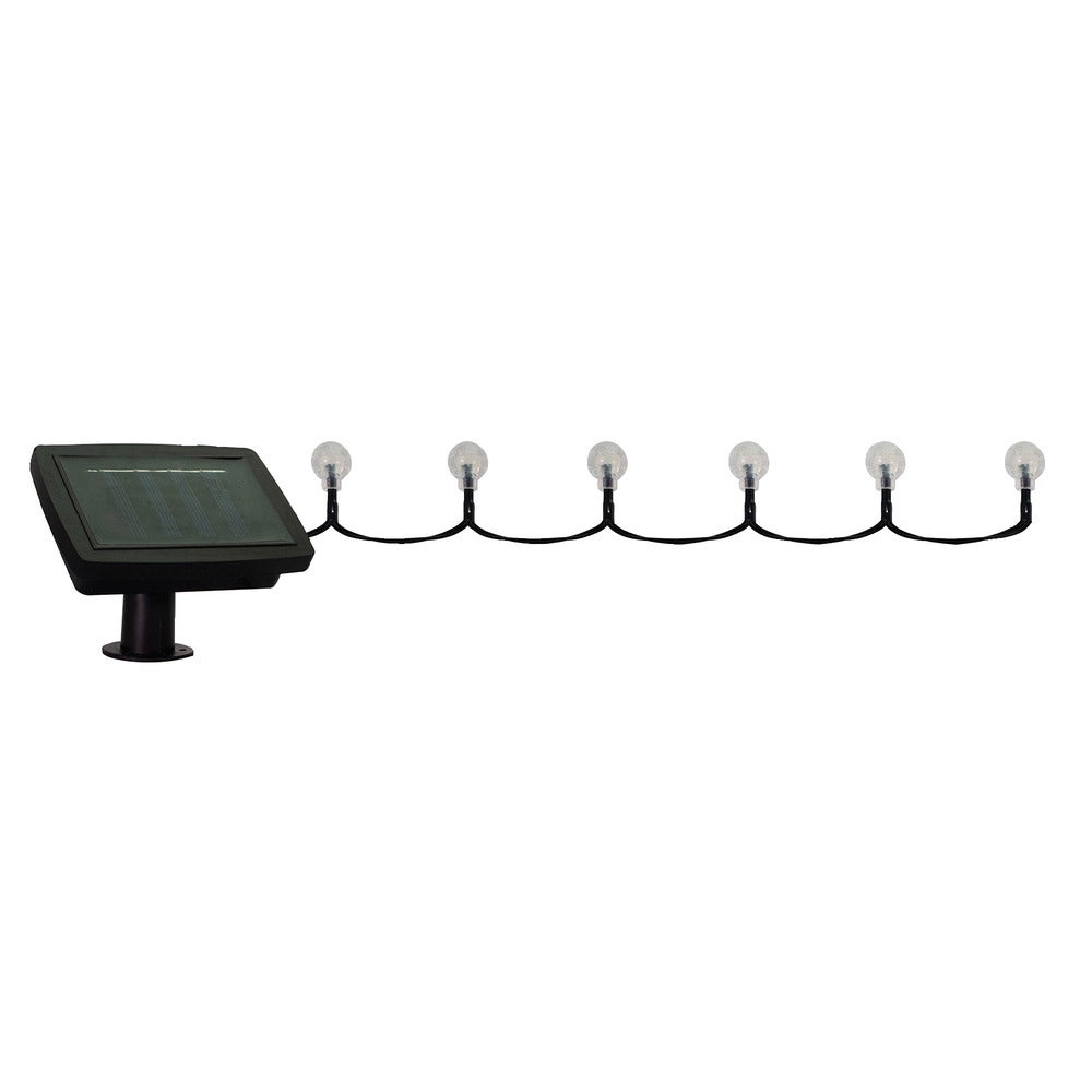 Guirlande Guinguette Solaire LED 7.9m, 50 ampoules, 2700K Blanc-chaud, IP44, crépusculaire - Tibelec - 2