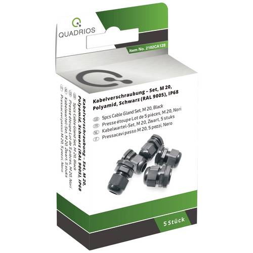 SWA Lot De 10 Presse-étoupes Nylon Noir IP68 - Filetage M20 Pour Câbles 6-12mm